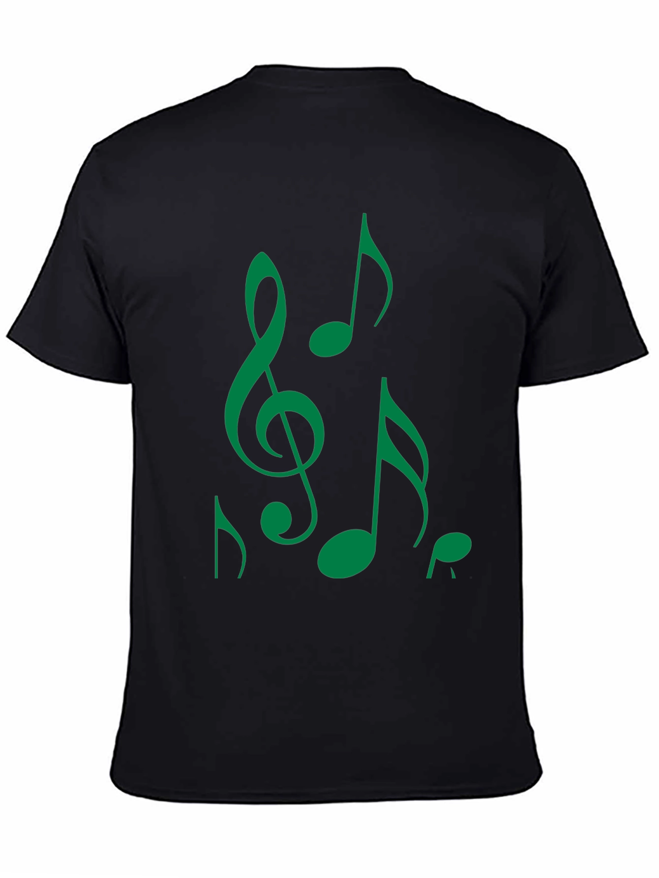 Music Notes Black T-Shirt