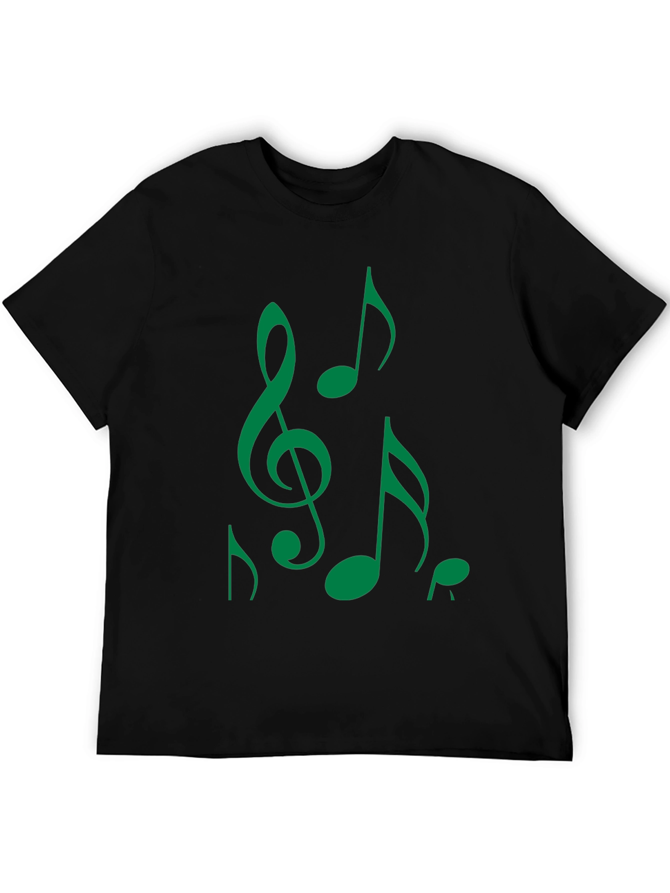 Music Notes Black T-Shirt