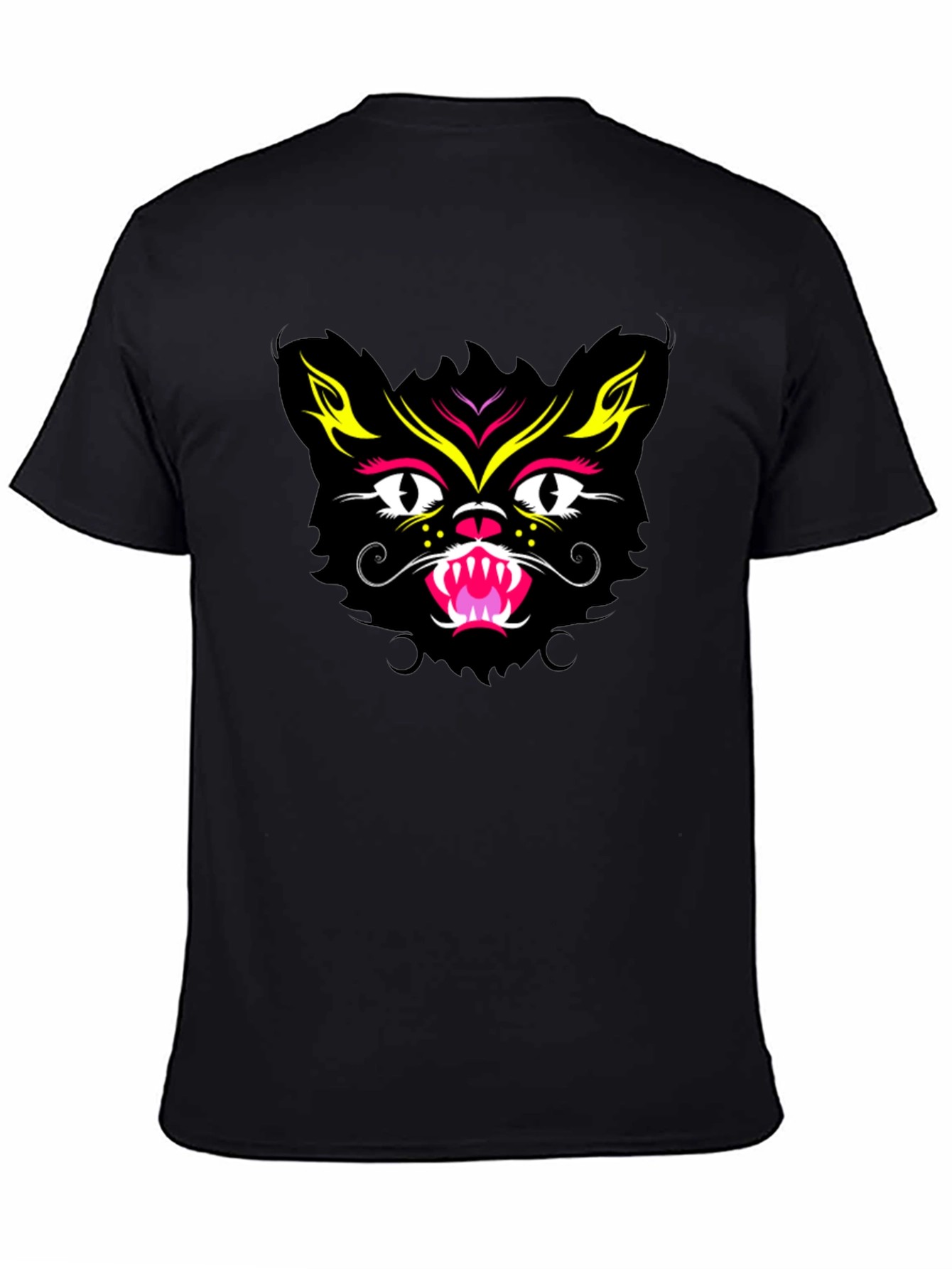 Black Cat Face Graphic Tee