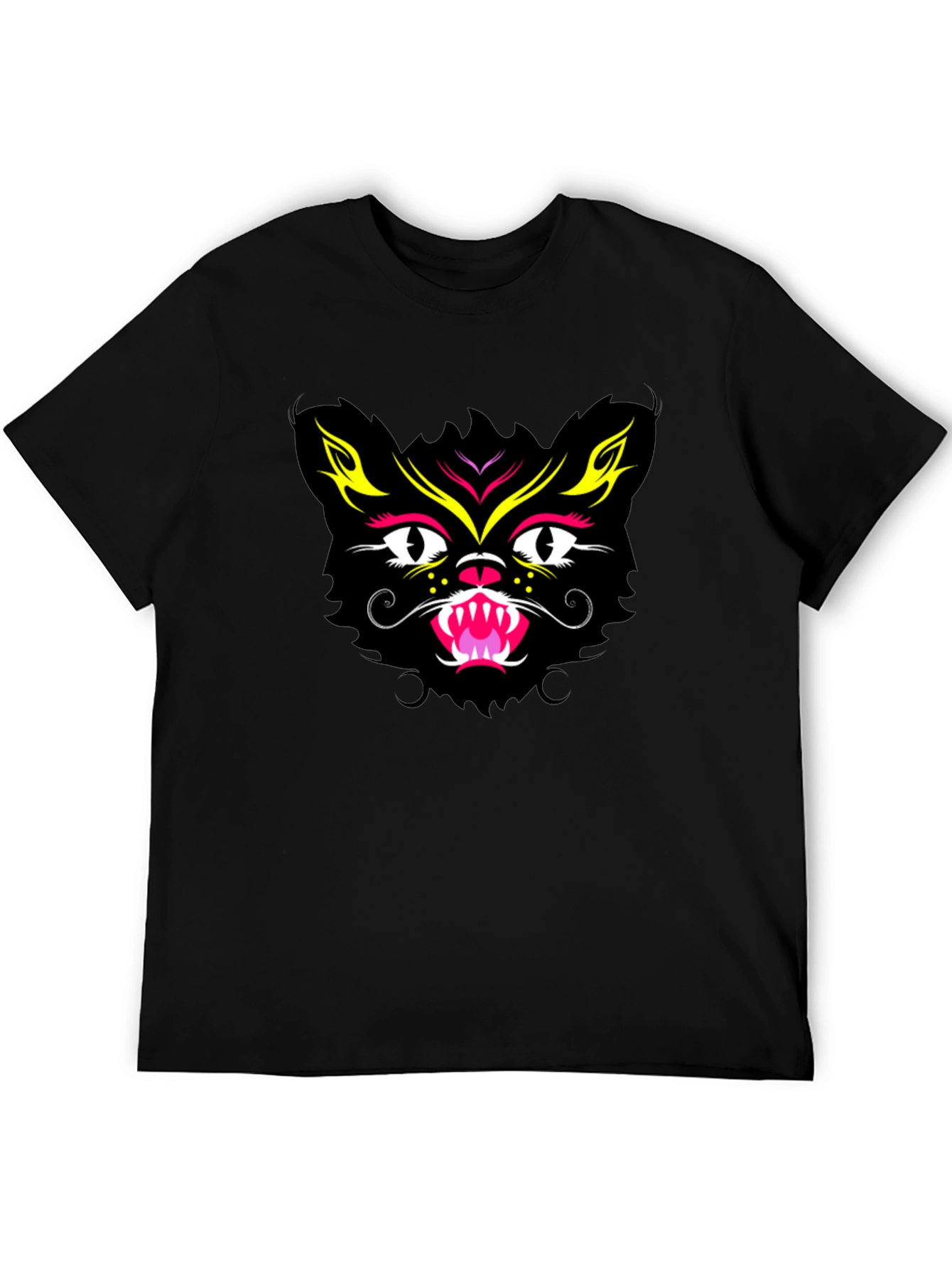 Black Cat Face Graphic Tee