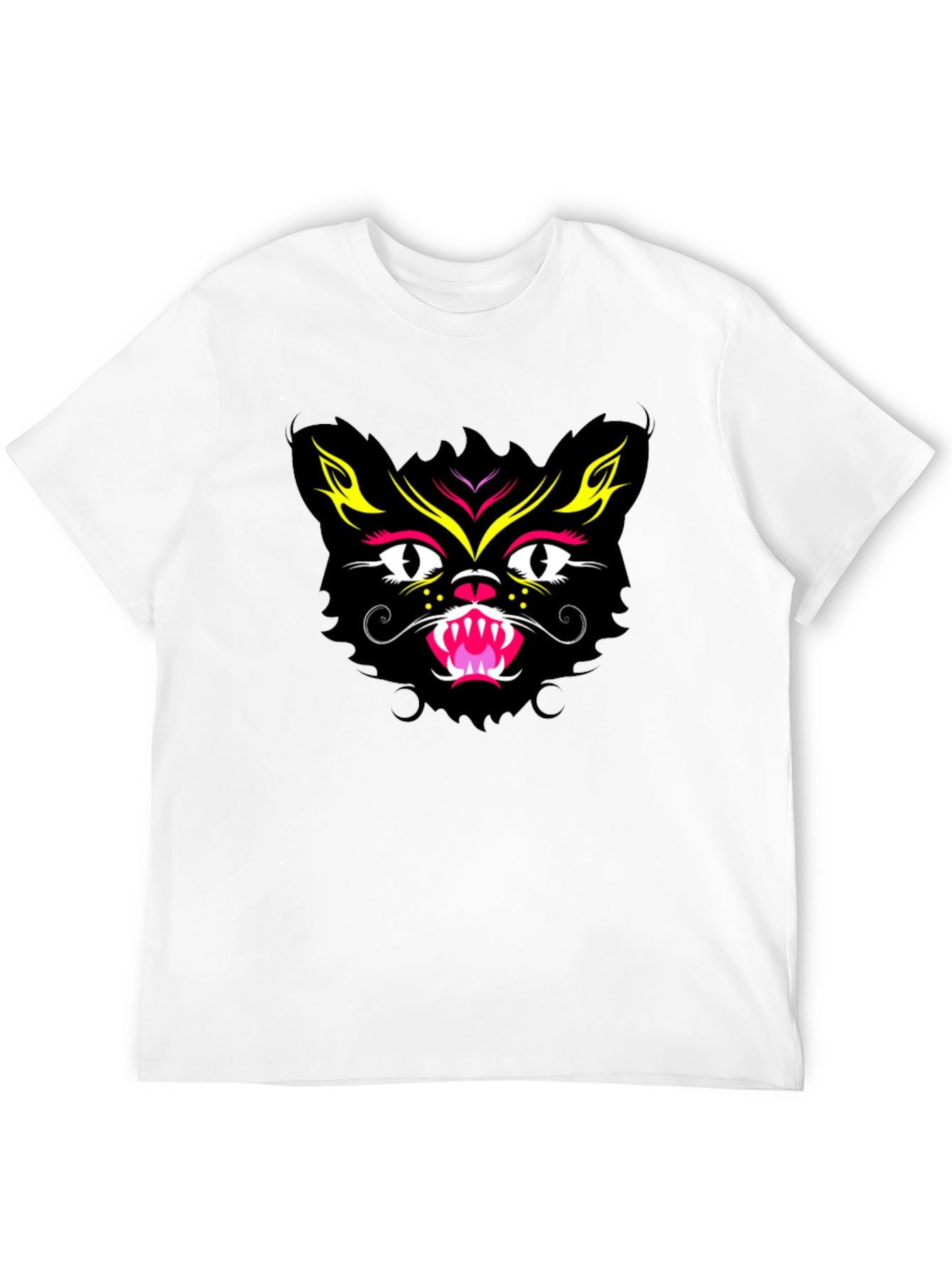 Black Cat Face Graphic Tee