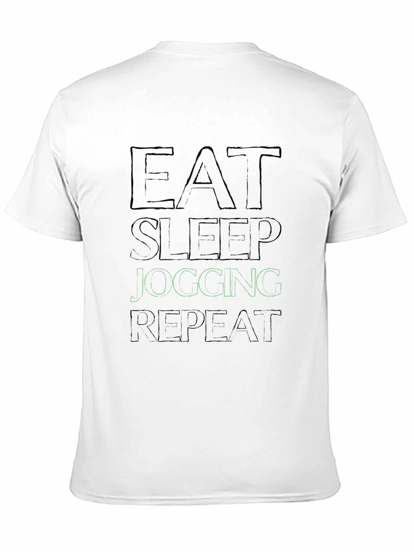 Eat Sleep Jogging Repeat Black T-Shirt