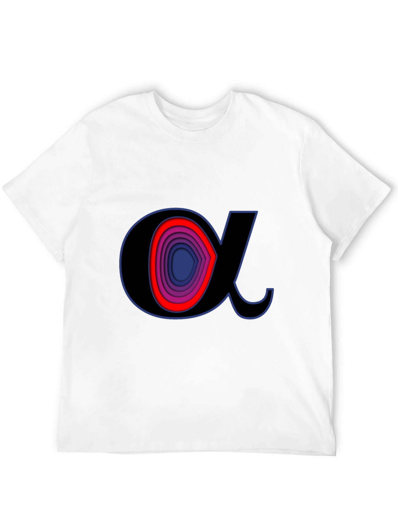 Alpha Symbol Graphic Tee - Stylish Black T-Shirt