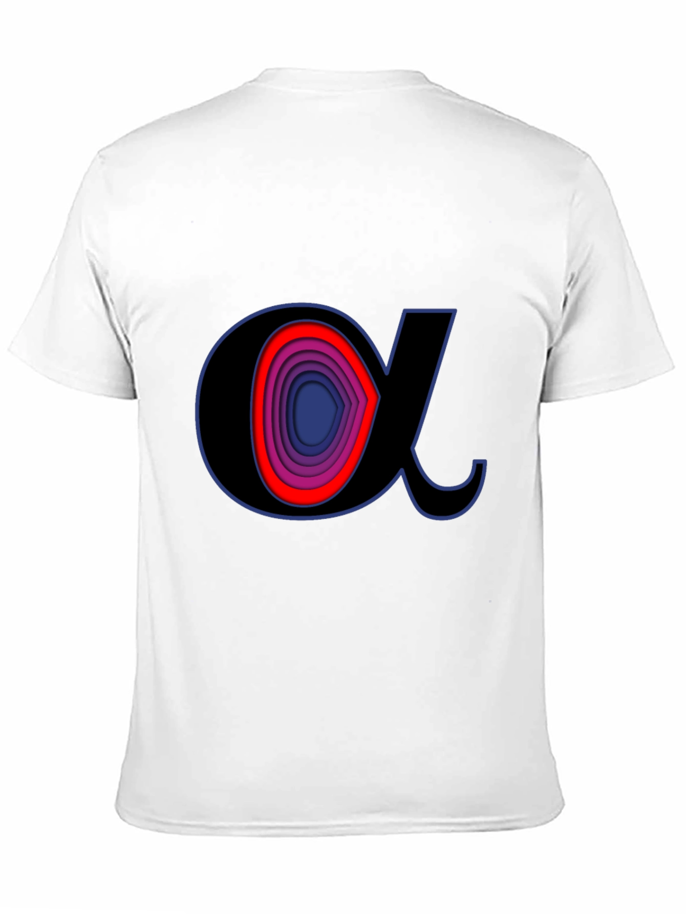 Alpha Symbol Graphic Tee - Stylish Black T-Shirt