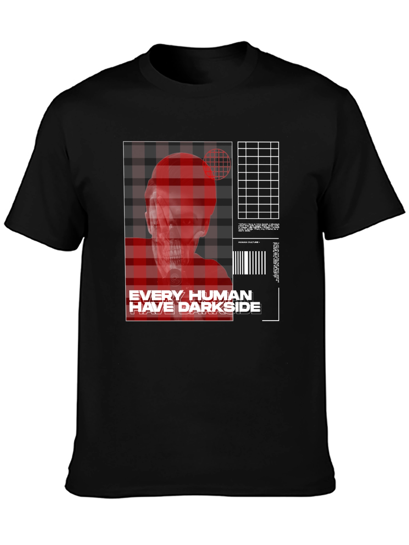 Edgy Human Darkside Graphic T-Shirt