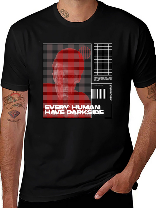 Edgy Human Darkside Graphic T-Shirt