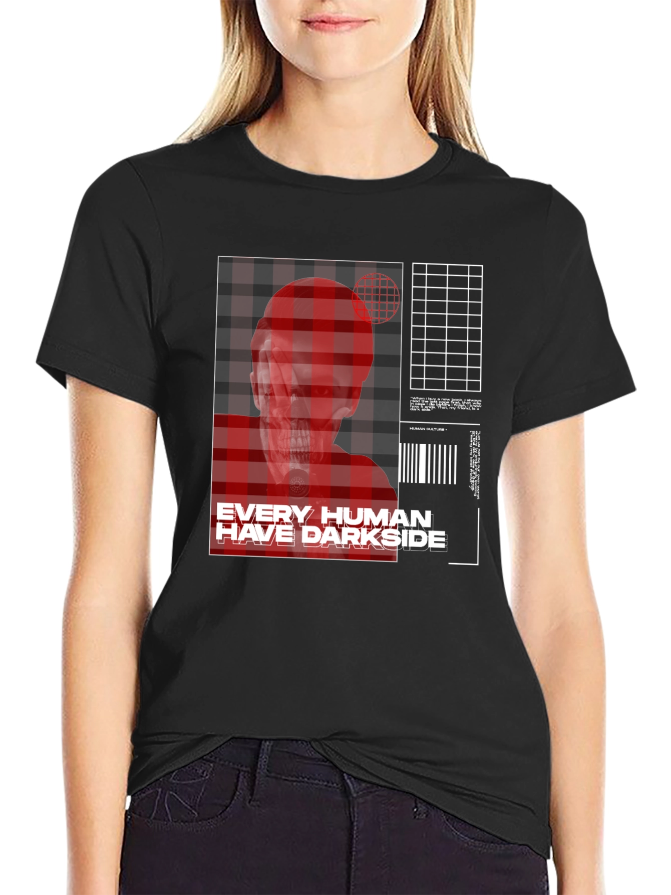 Edgy Human Darkside Graphic T-Shirt