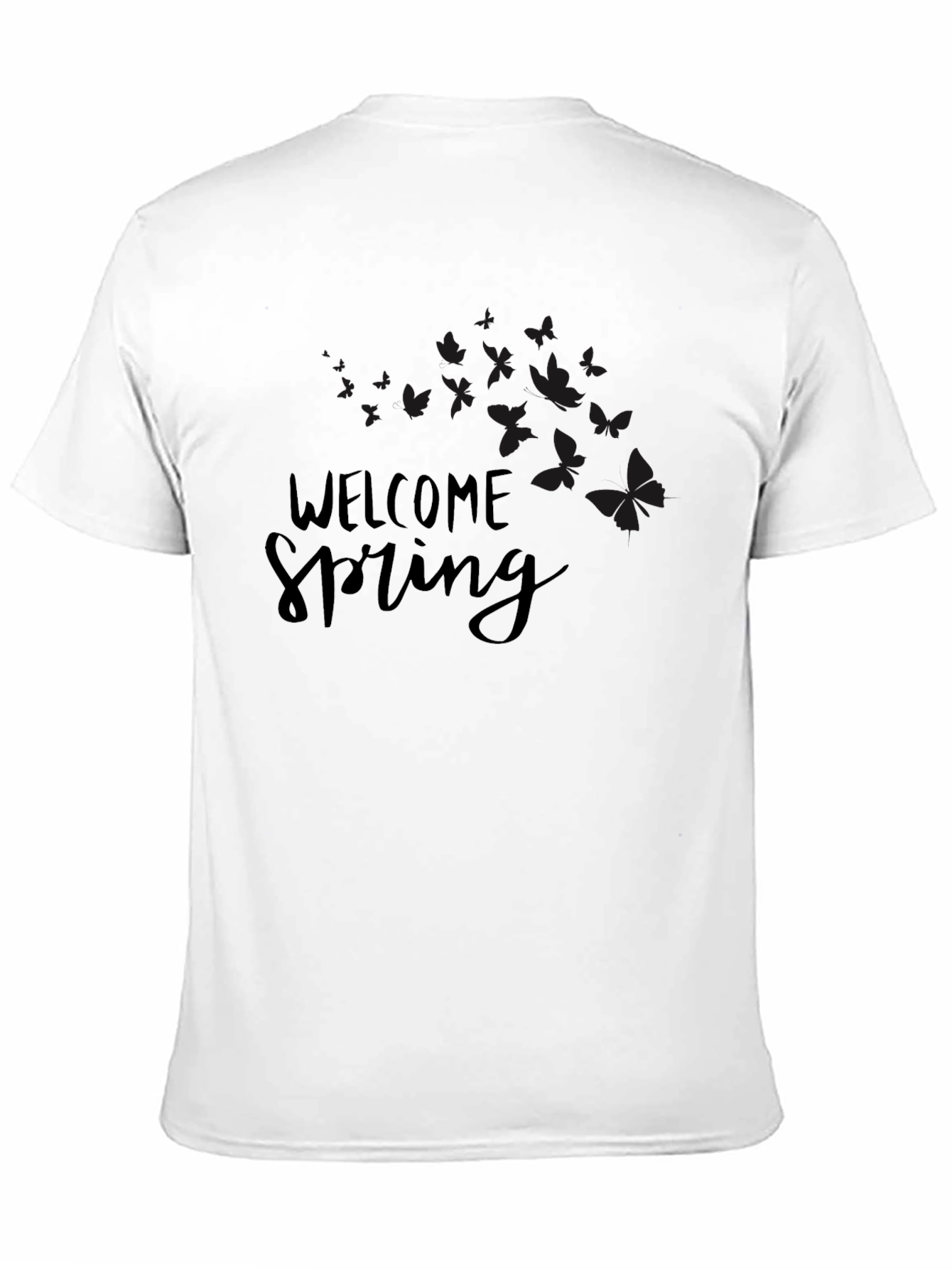 Welcome Spring Black Graphic Tee