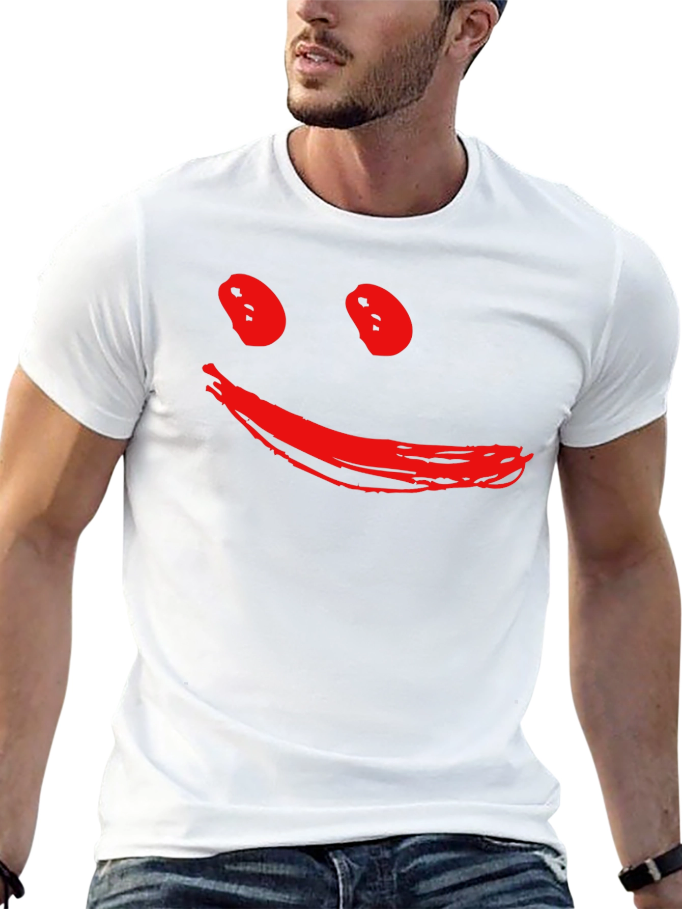Smiley Face Black T-Shirt - Casual Style