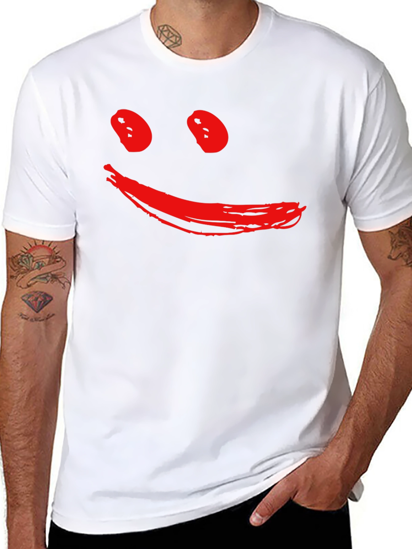 Smiley Face Black T-Shirt - Casual Style