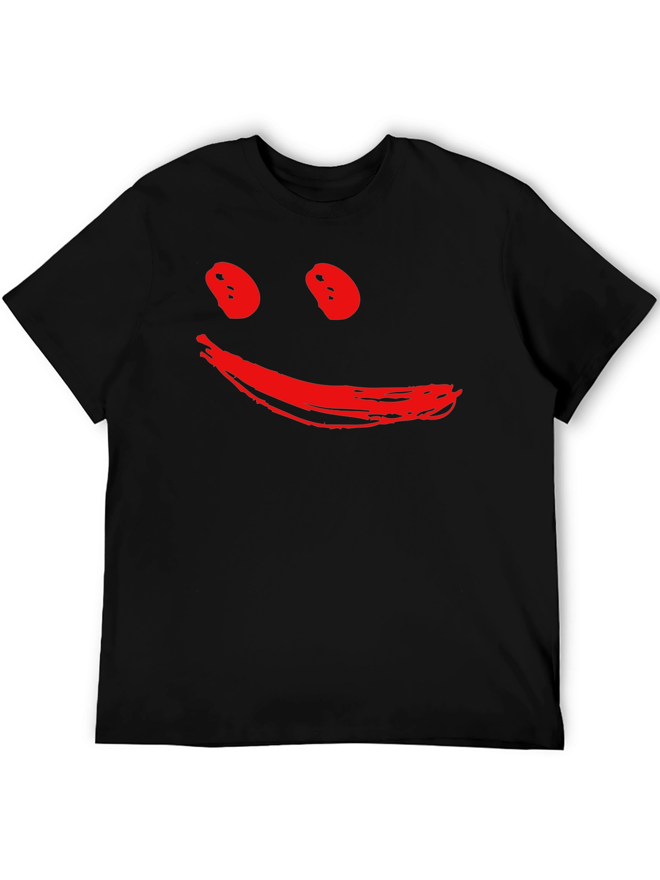 Smiley Face Black T-Shirt - Casual Style