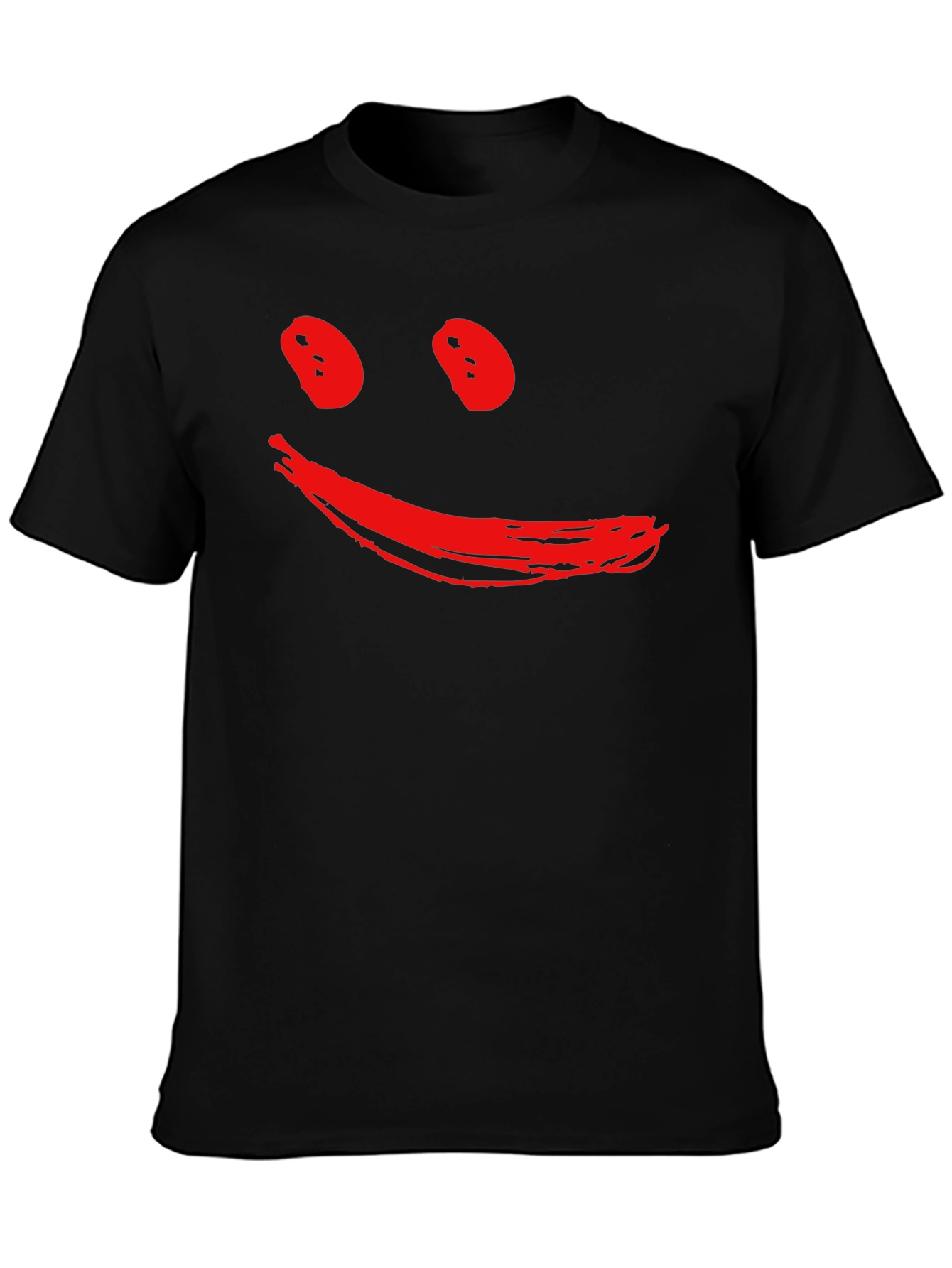 Smiley Face Black T-Shirt - Casual Style