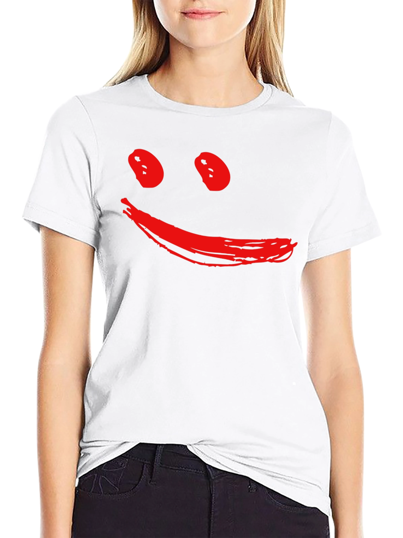 Smiley Face Black T-Shirt - Casual Style