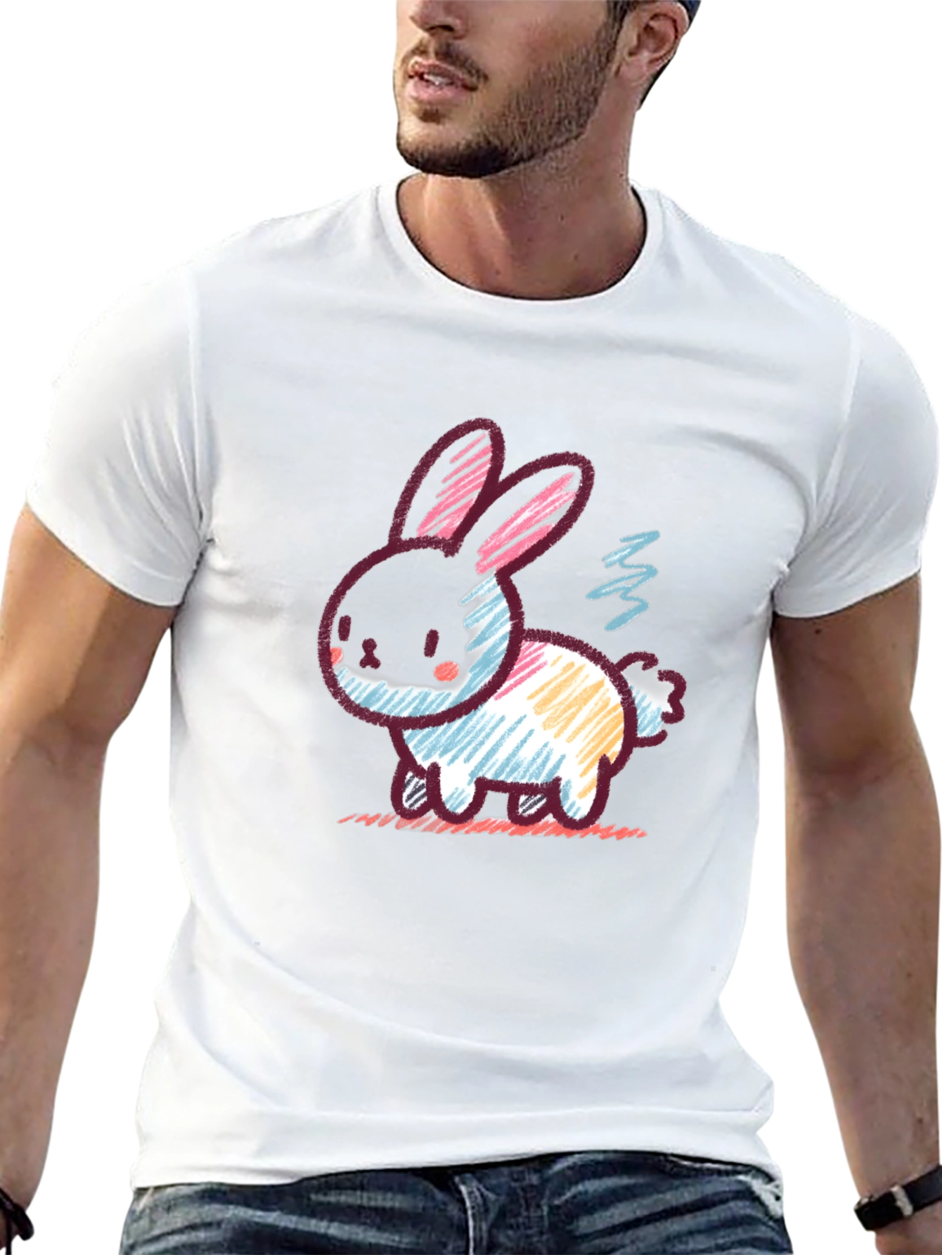 Rabbit Graphic T-Shirt - Quirky Style