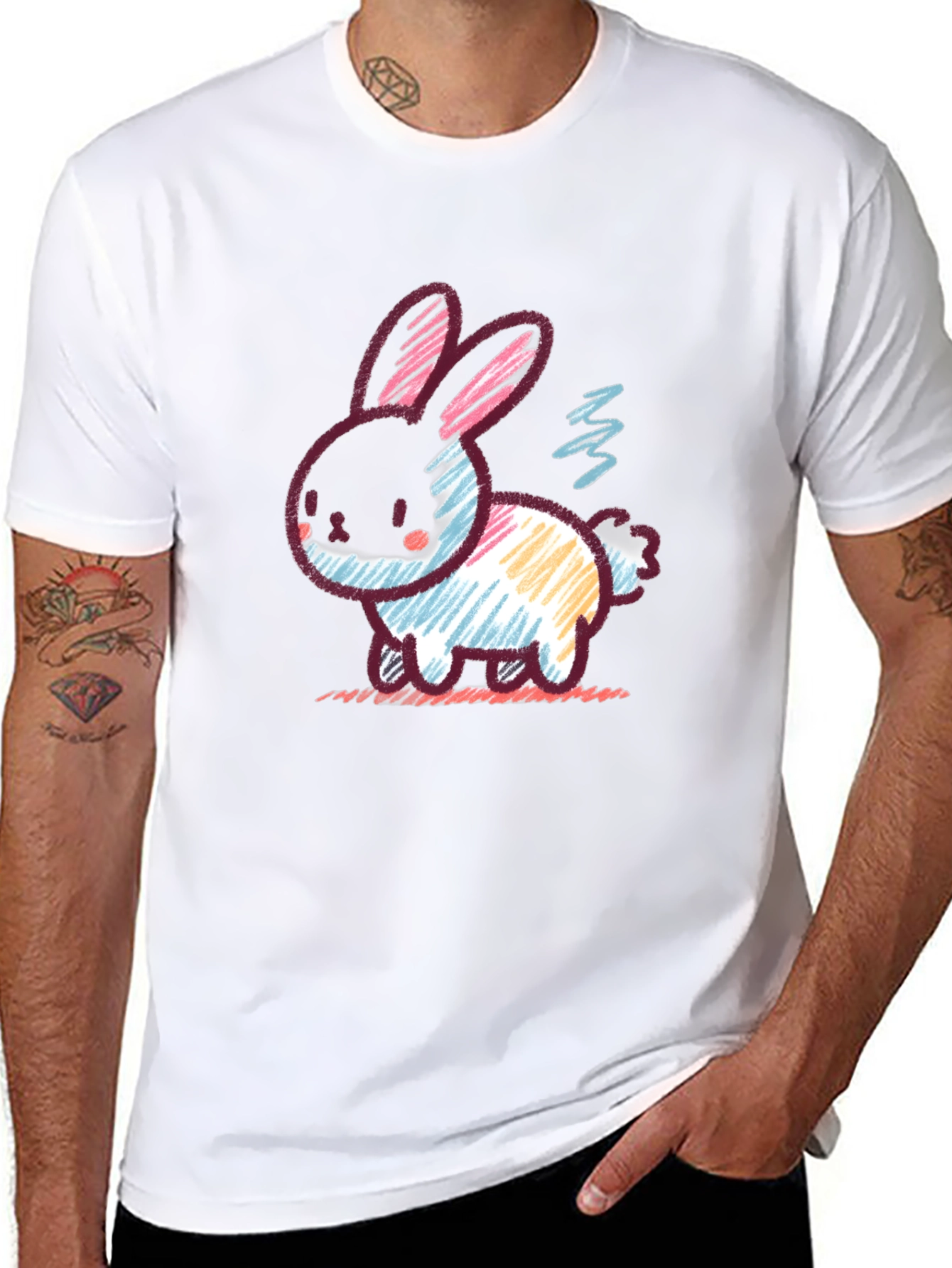 Rabbit Graphic T-Shirt - Quirky Style