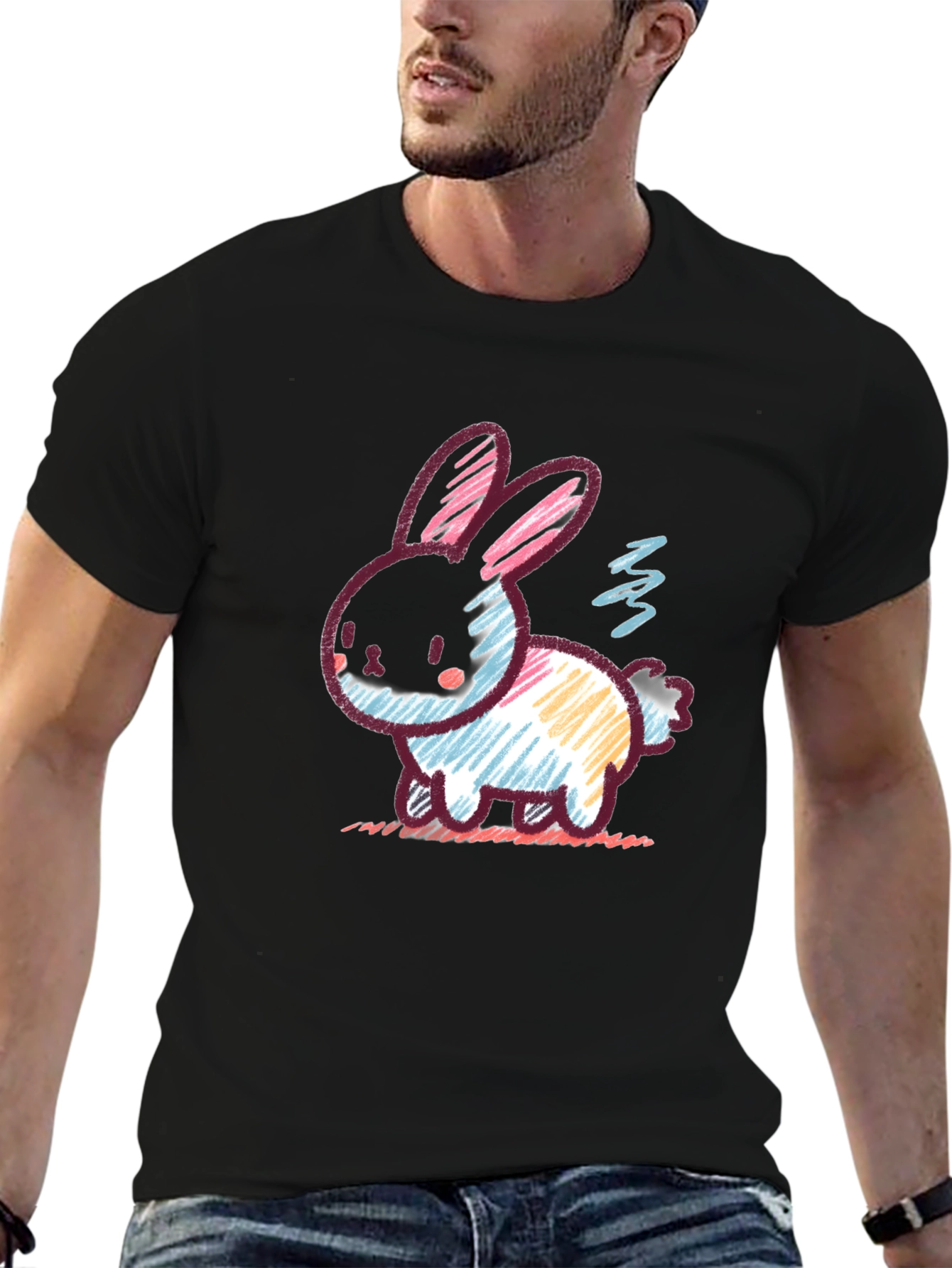 Rabbit Graphic T-Shirt - Quirky Style