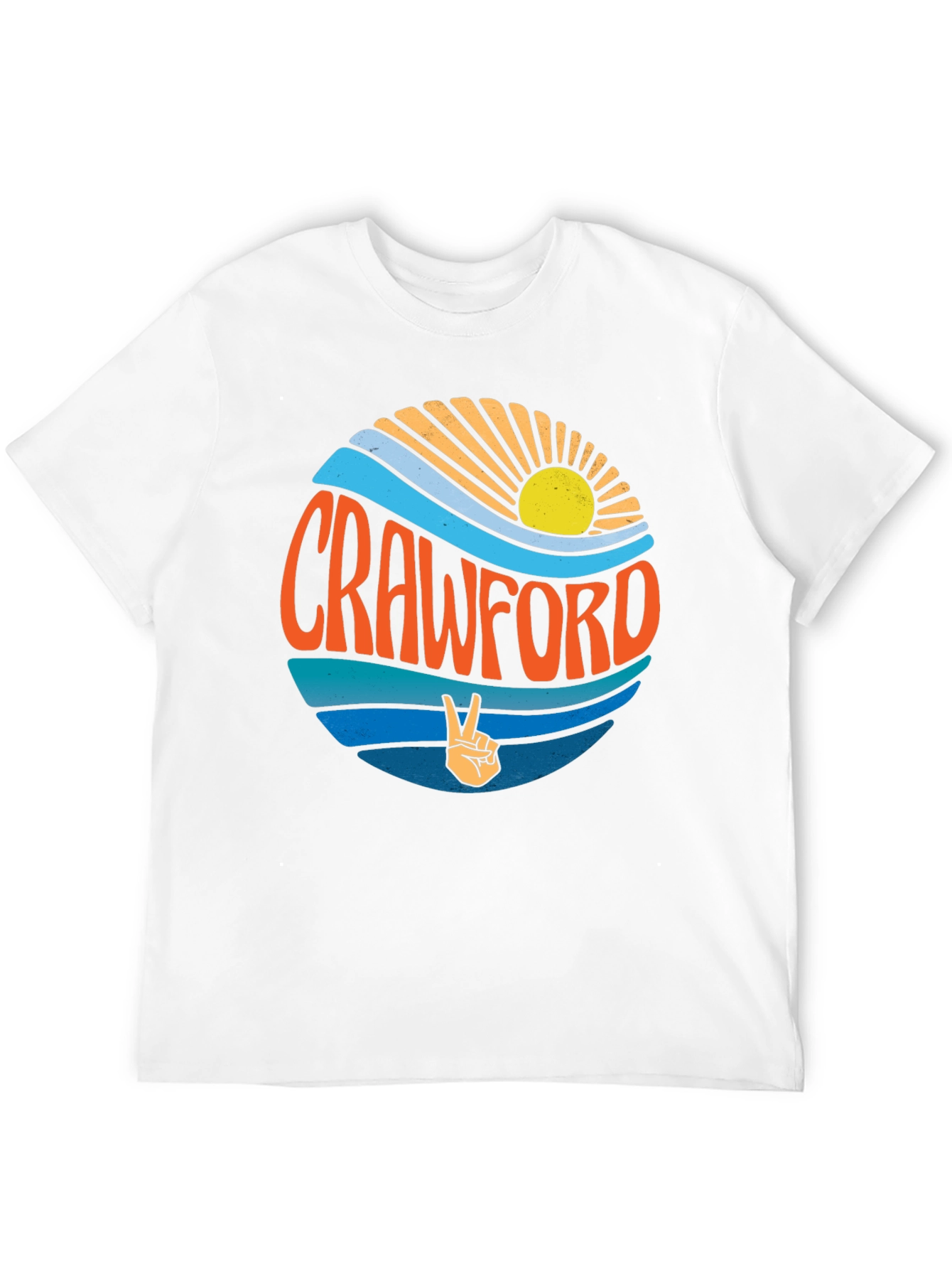 Crawford Retro Graphic T-Shirt Beach Style Tee