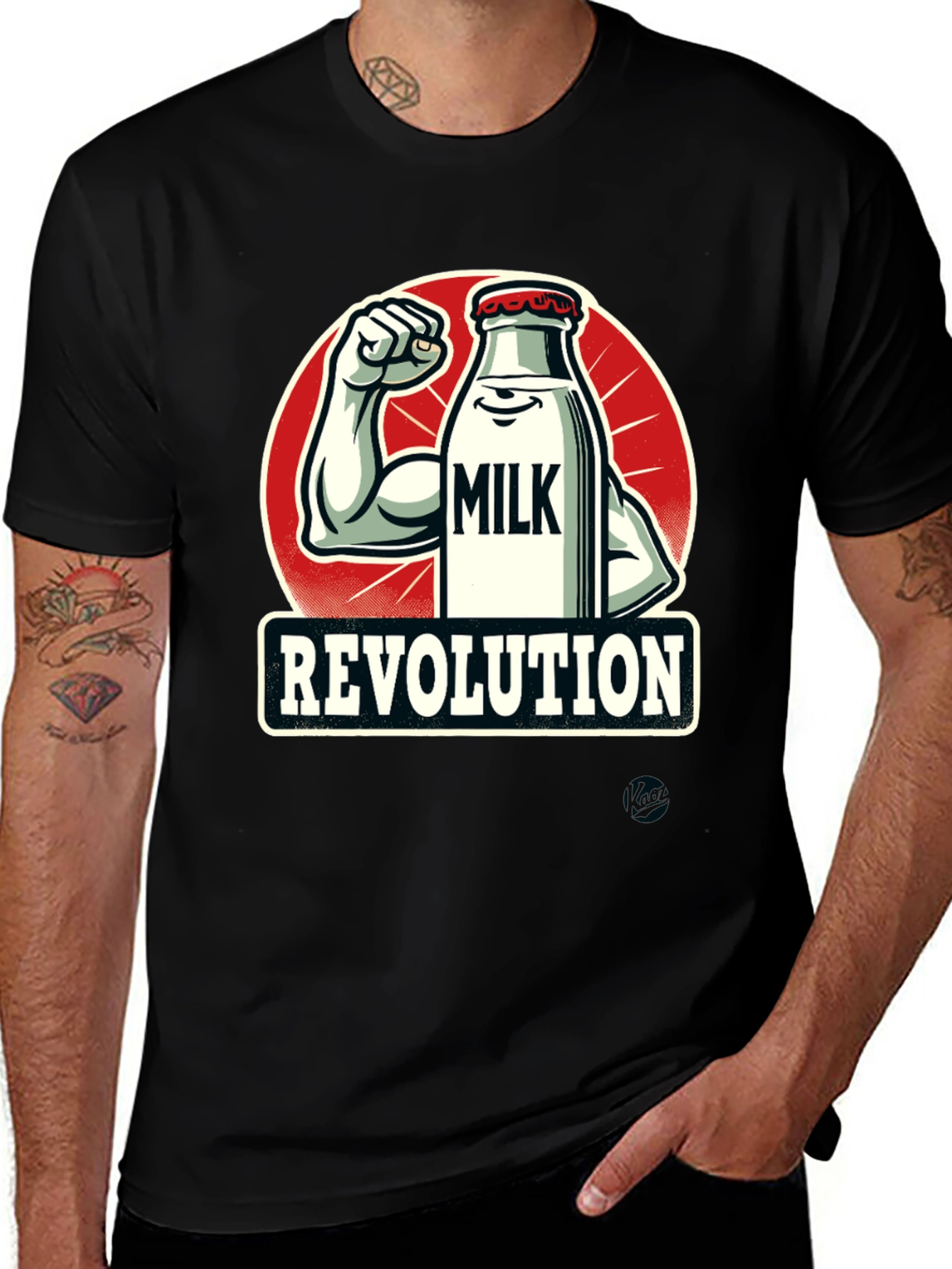 Milk Revolution T-Shirt - Black Graphic Tee