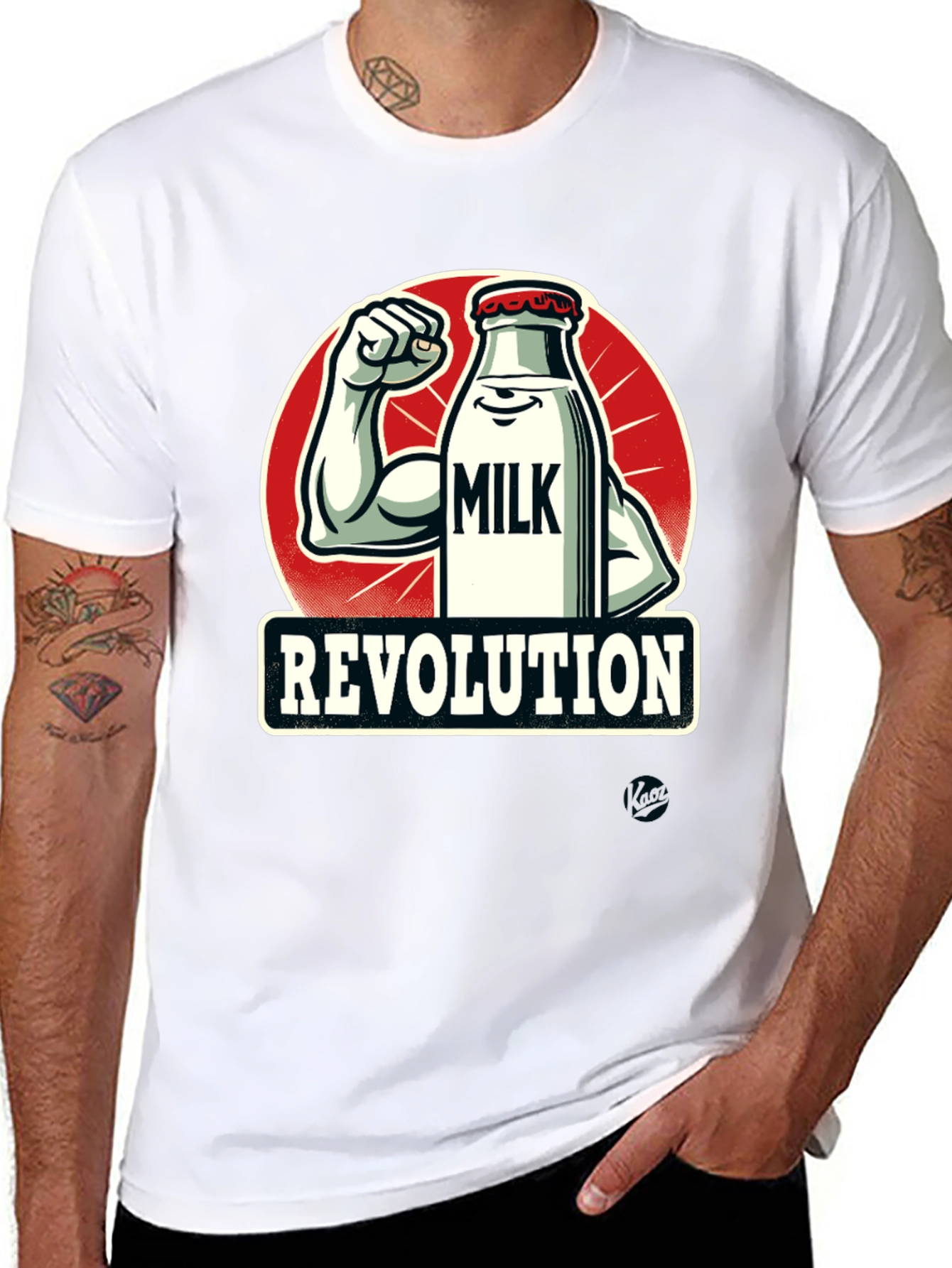 Milk Revolution T-Shirt - Black Graphic Tee