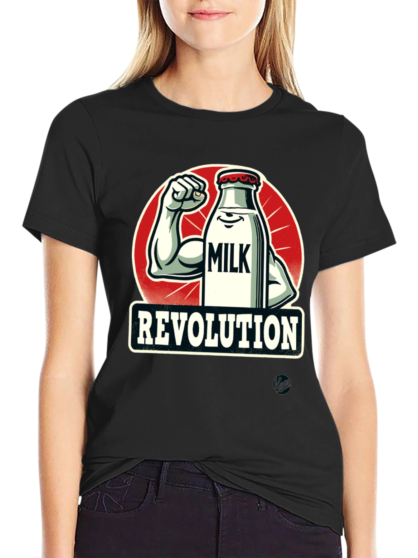 Milk Revolution T-Shirt - Black Graphic Tee