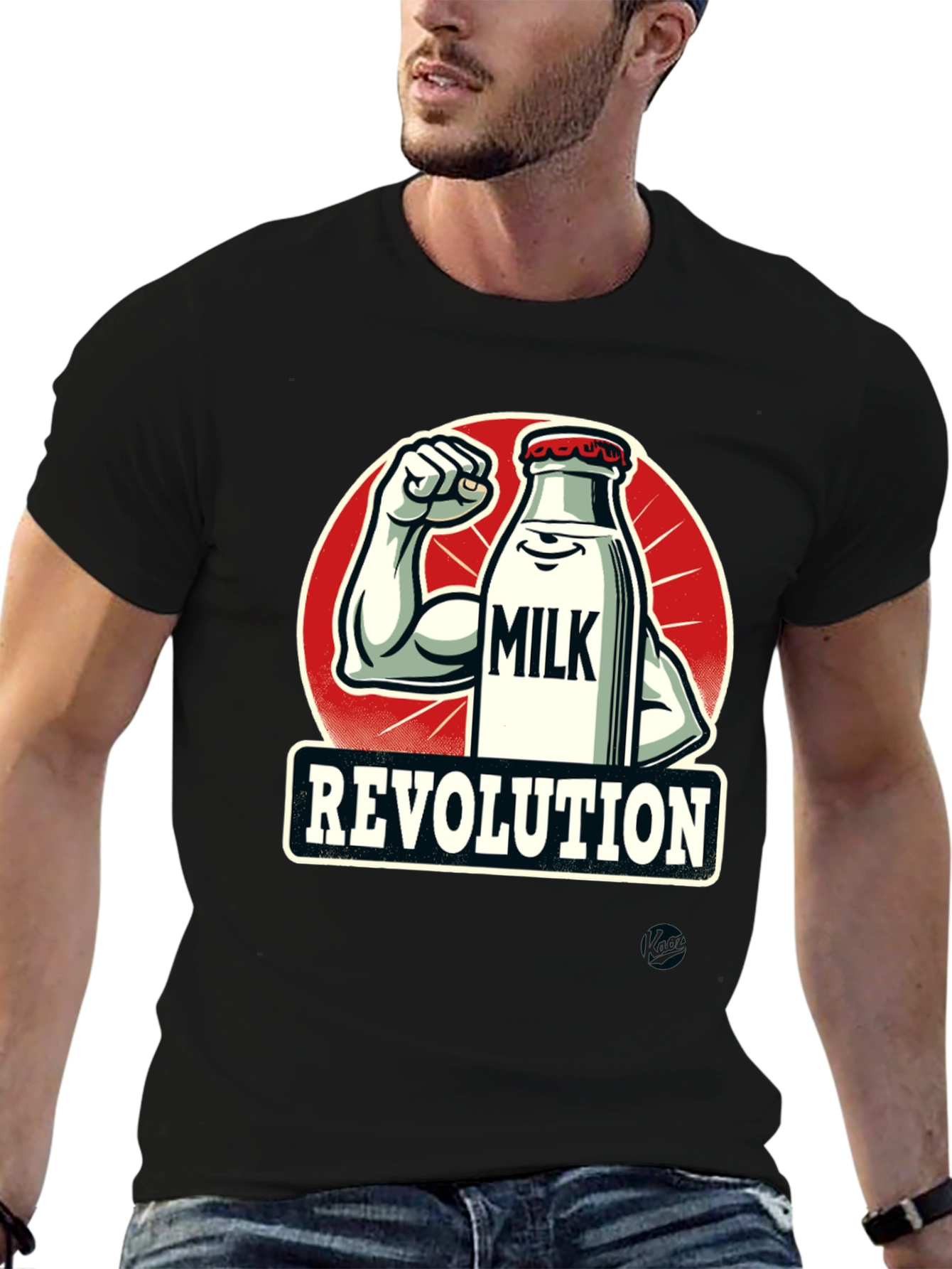 Milk Revolution T-Shirt - Black Graphic Tee