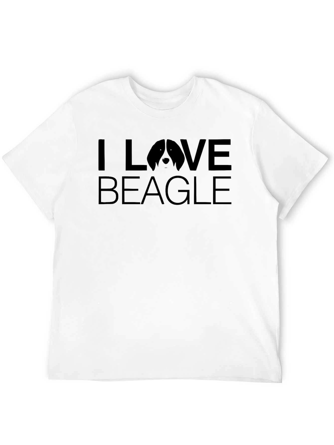 I Love Beagle Black T-Shirt - Dog Lover Tee