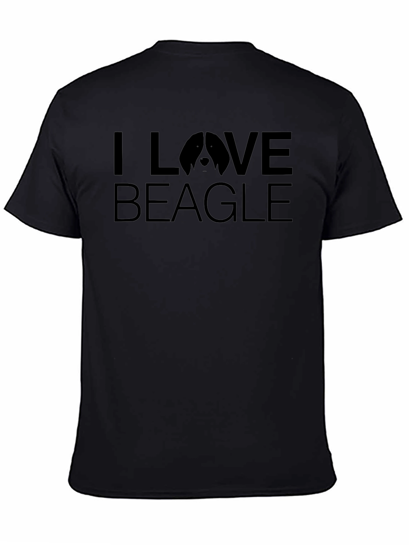 I Love Beagle Black T-Shirt - Dog Lover Tee