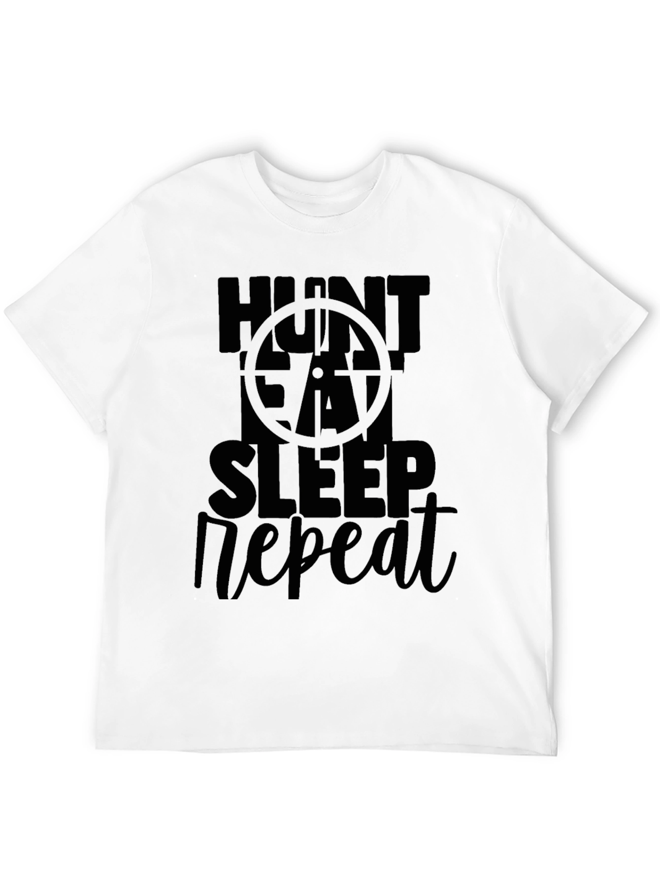 Hunt Eat Sleep Repeat Black Graphic Tee