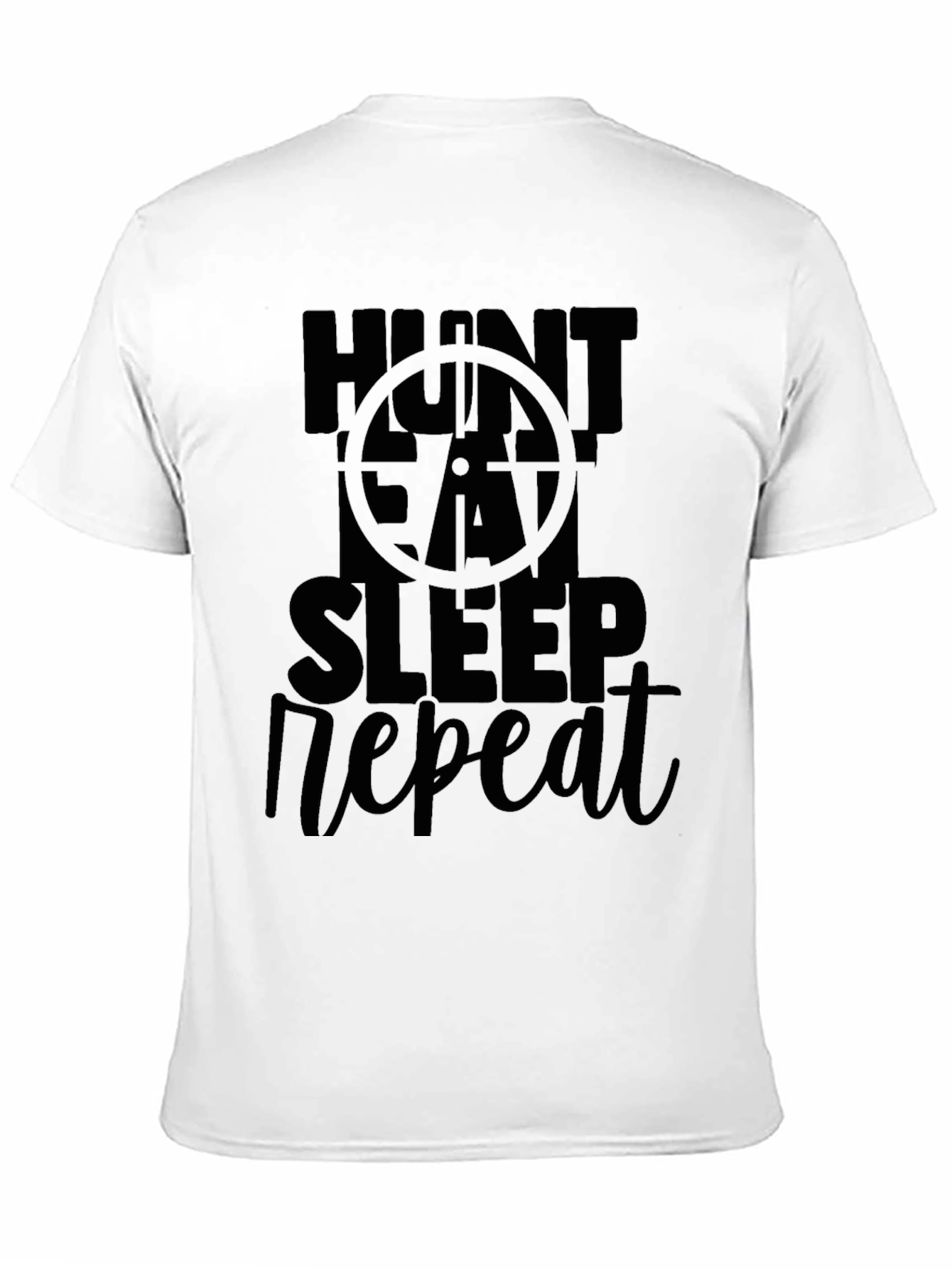 Hunt Eat Sleep Repeat Black Graphic Tee