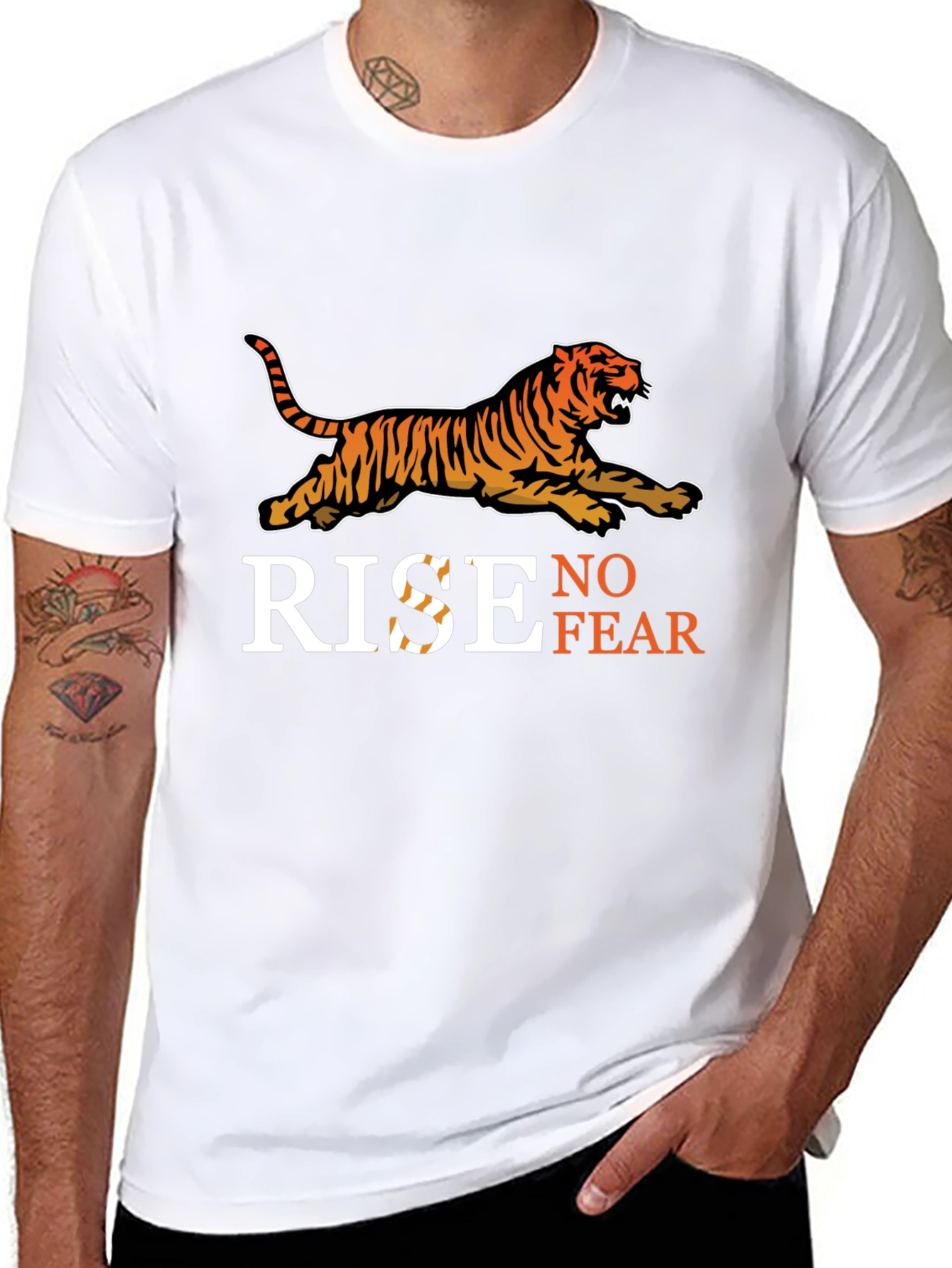 Rise No Fear Tiger Graphic T-Shirt
