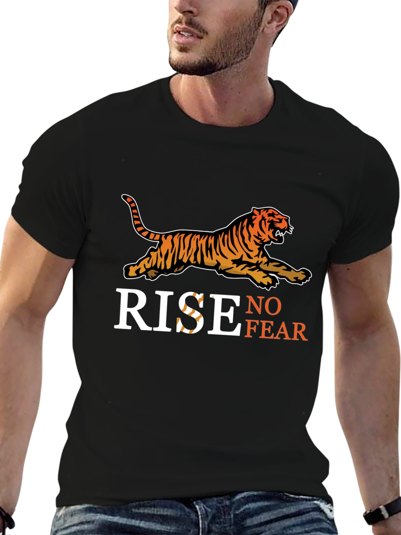 Rise No Fear Tiger Graphic T-Shirt