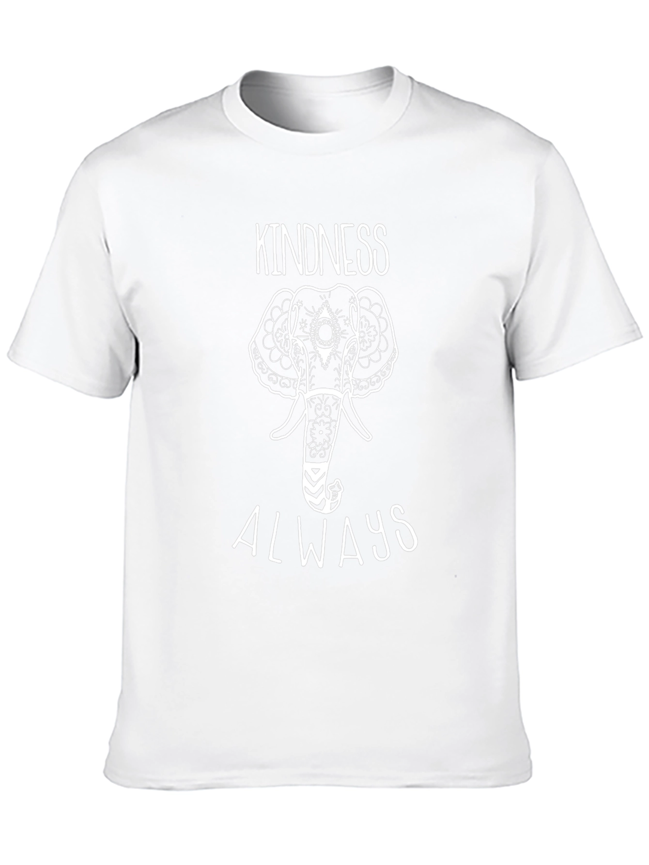 Kindness Always Elephant Graphic Tee - Black