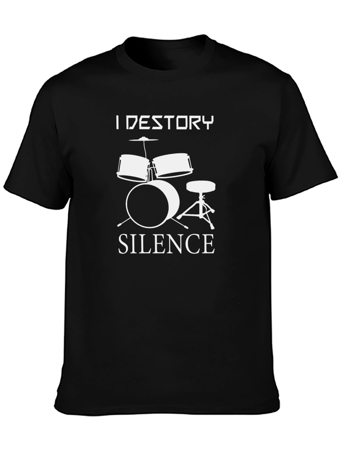 I Destroy Silence Drummer Graphic Tee