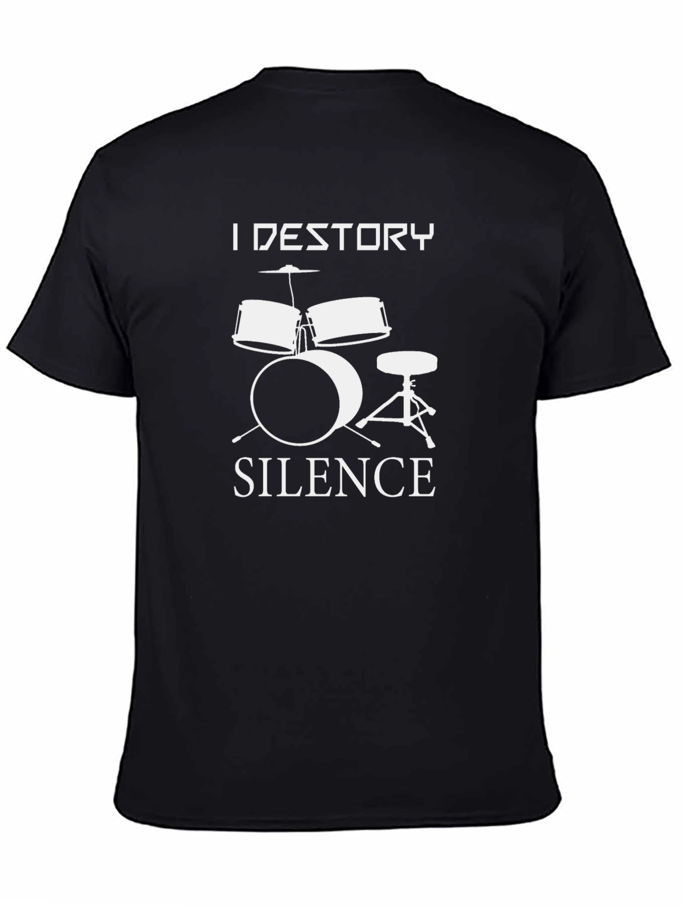 I Destroy Silence Drummer Graphic Tee