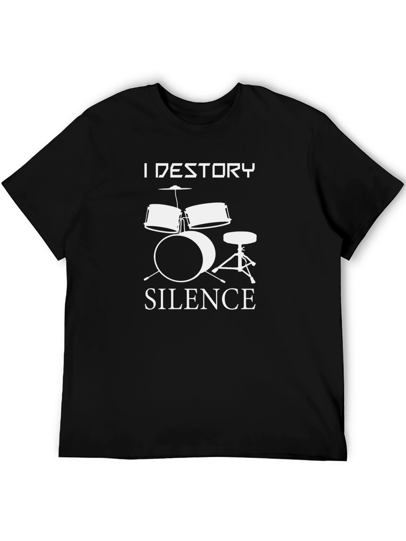 I Destroy Silence Drummer Graphic Tee