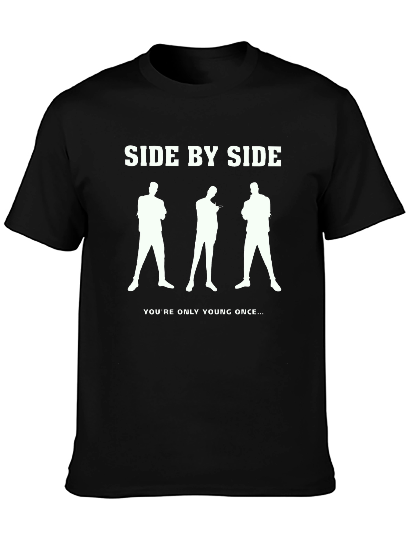 Side By Side Graphic Tee - Black