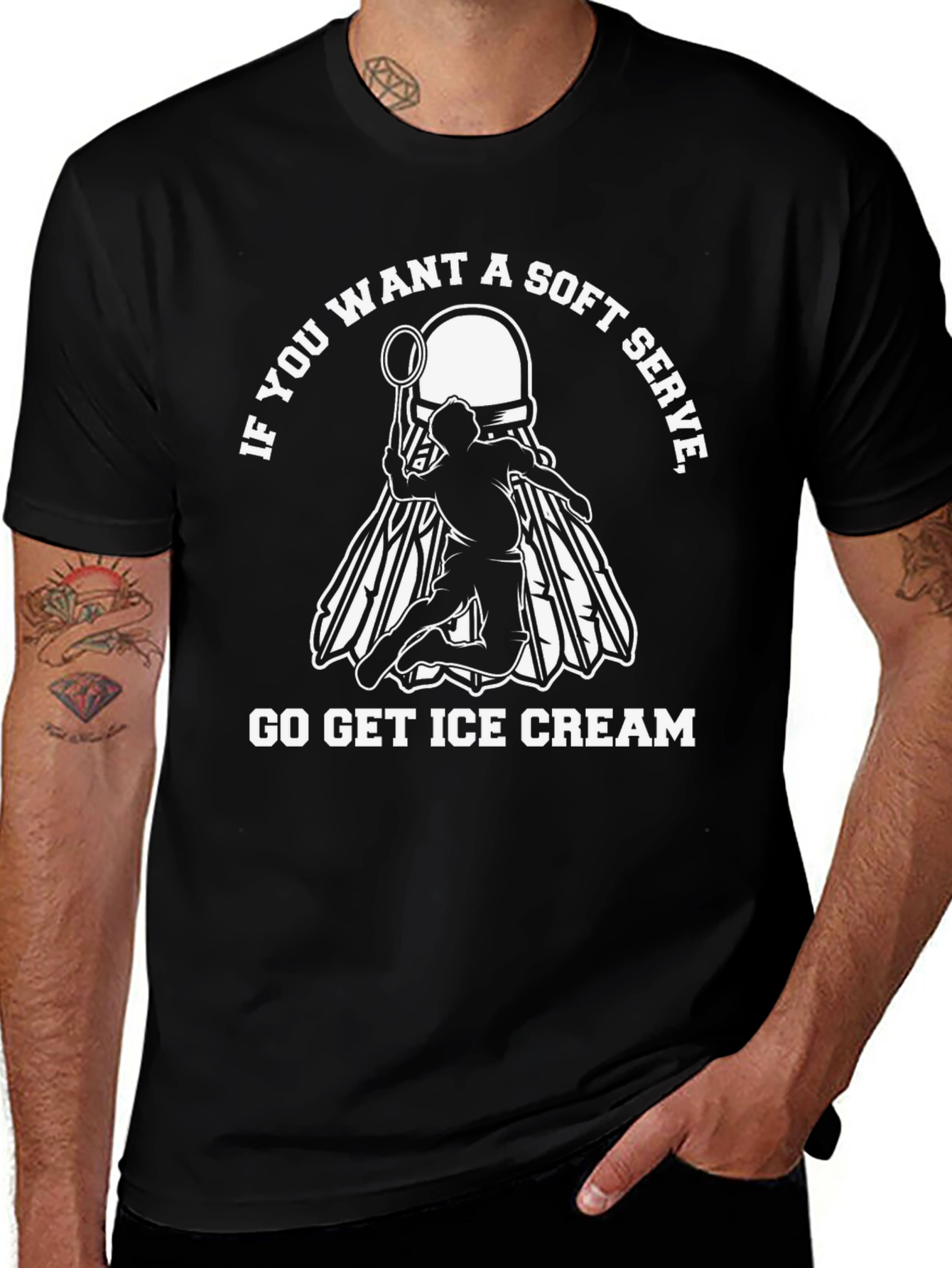 Soft Serve Badminton T-Shirt - Ice Cream