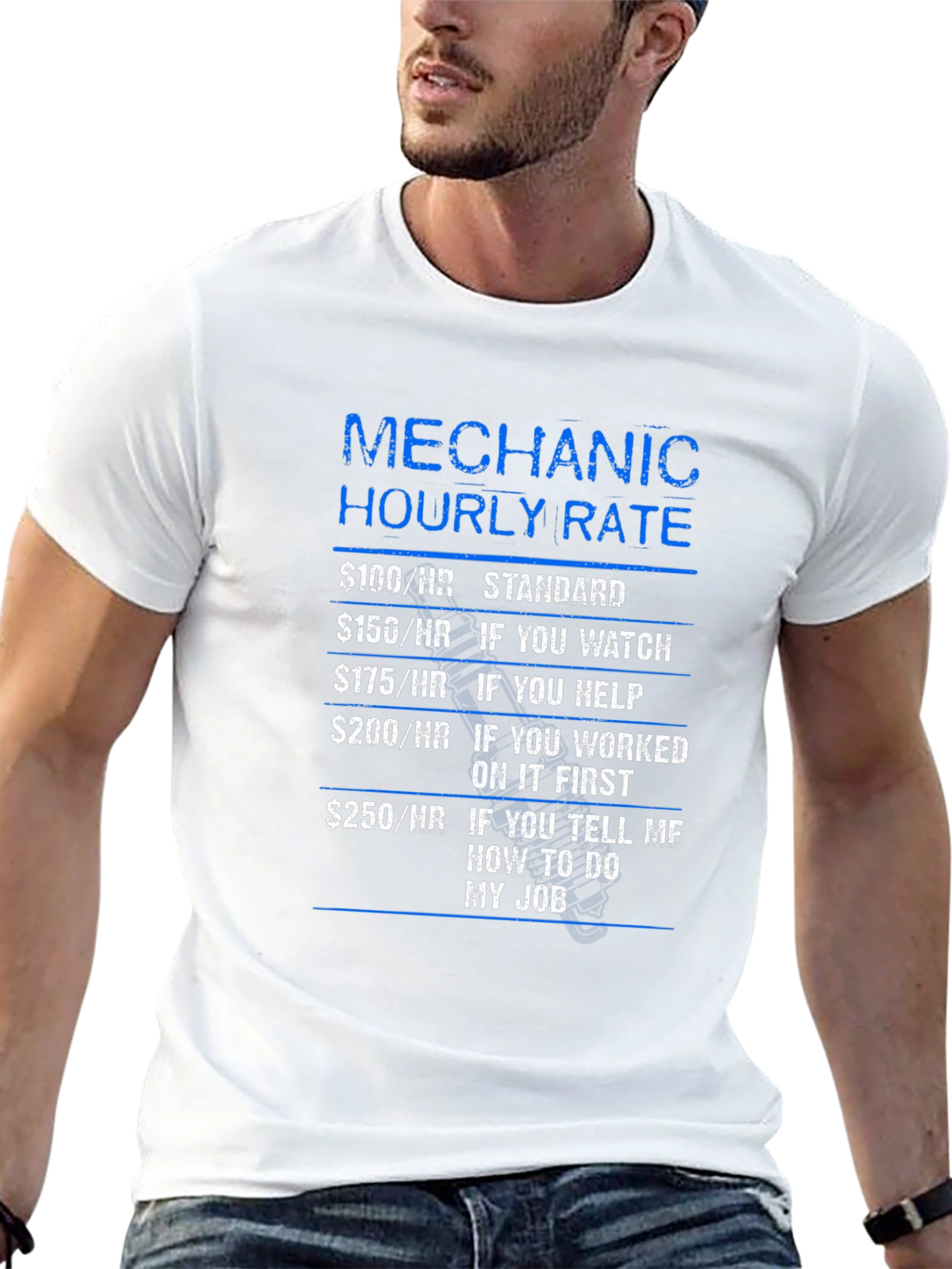 Mechanic Hourly Rate Funny T-Shirt