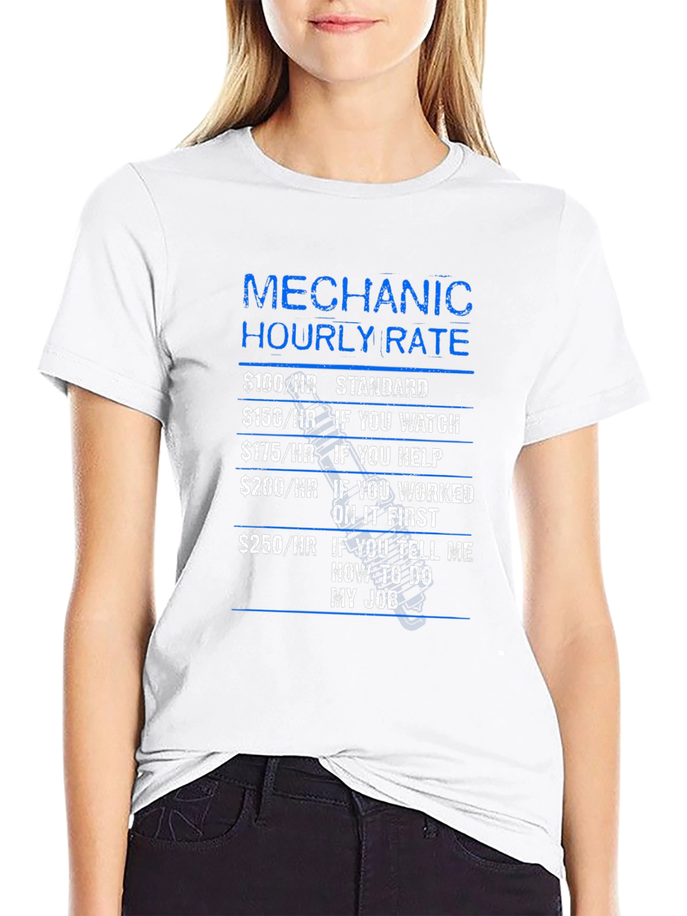 Mechanic Hourly Rate Funny T-Shirt