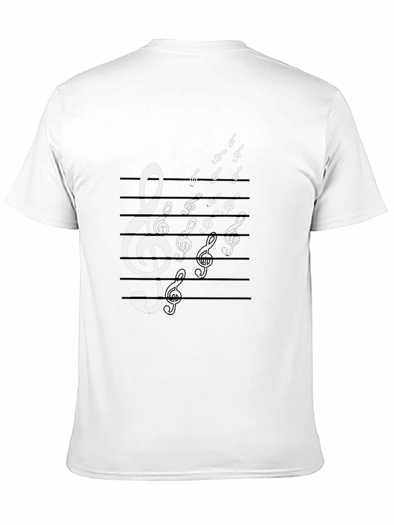 Musical Note T-Shirt - Black Cotton Graphic Tee