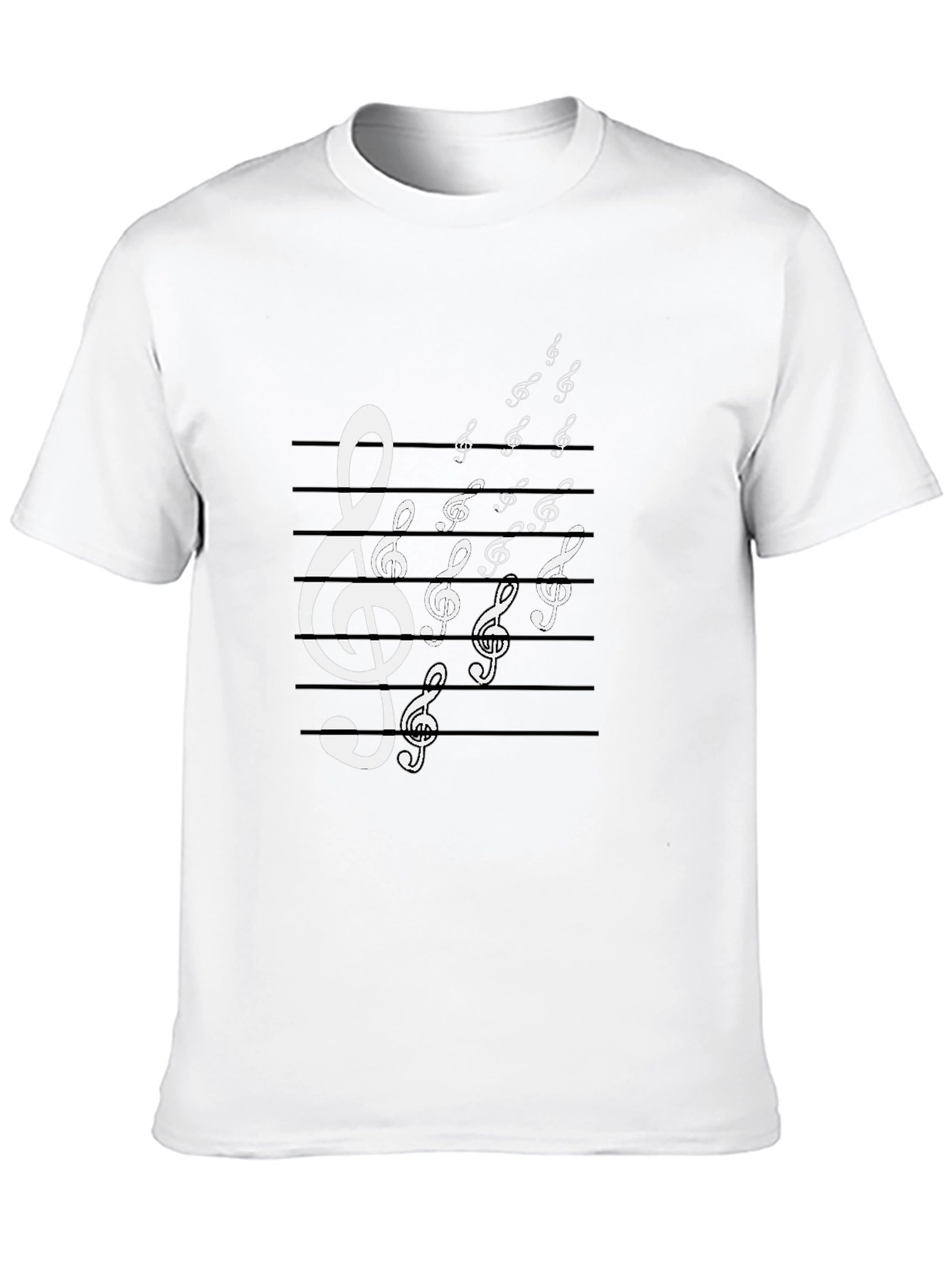 Musical Note T-Shirt - Black Cotton Graphic Tee