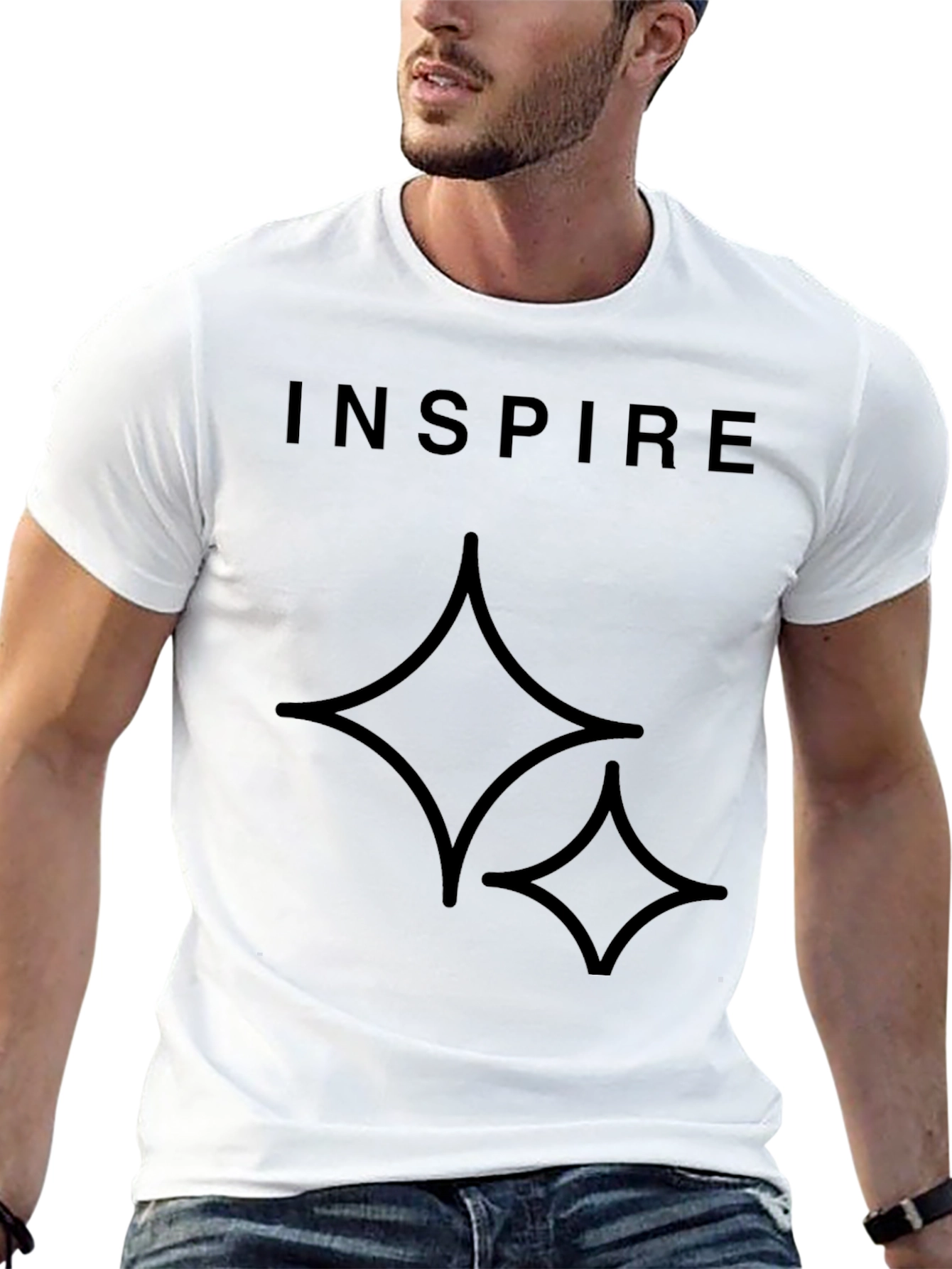 Inspire Black Graphic Tee