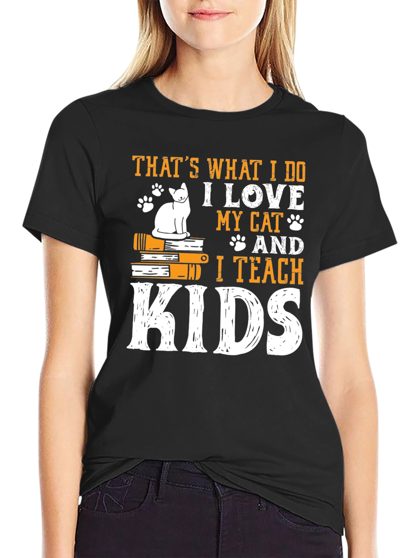 Cat Lover Teacher T-Shirt - Thats What I Do