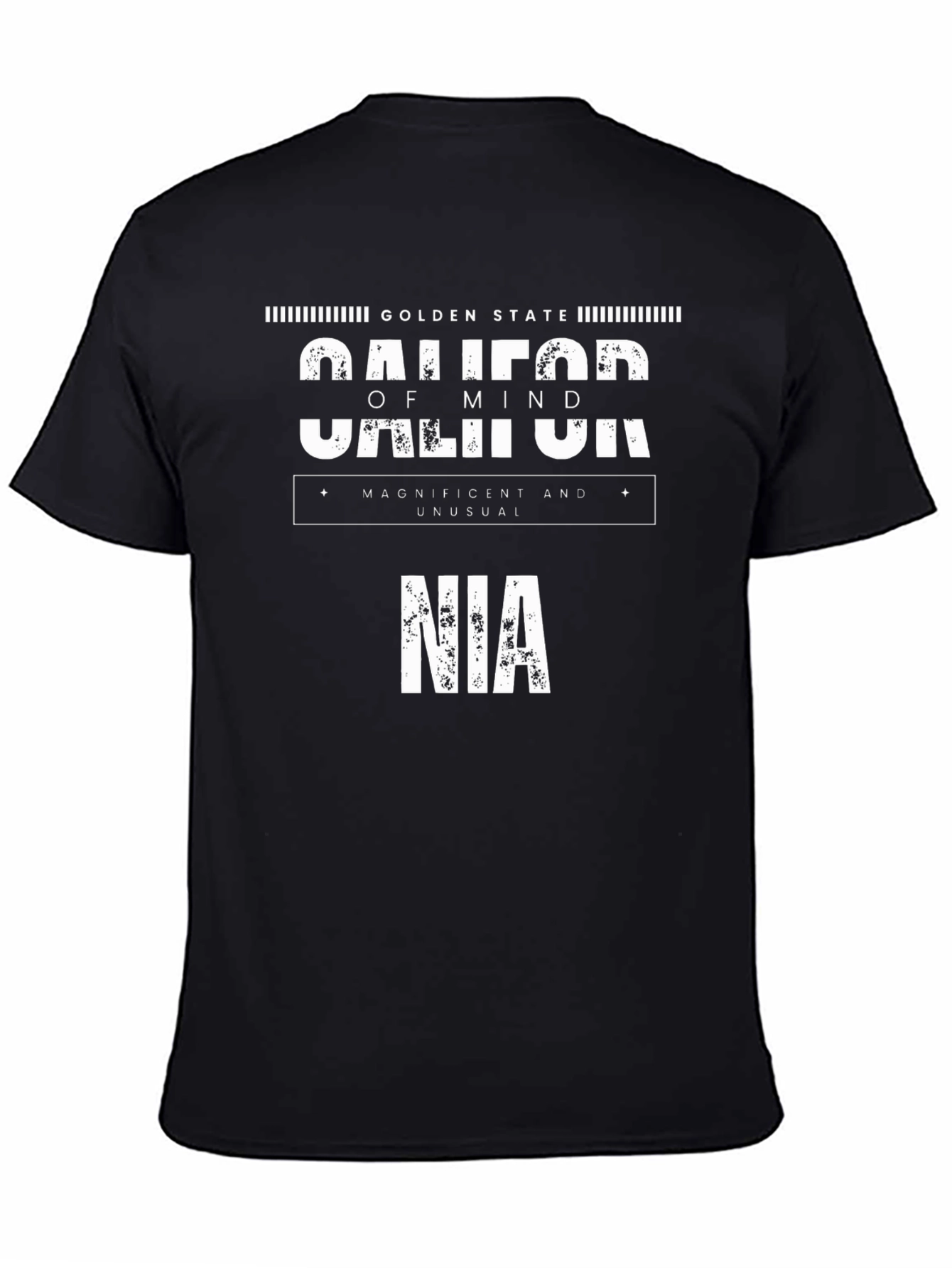 California of Mind NIA Black T-Shirt