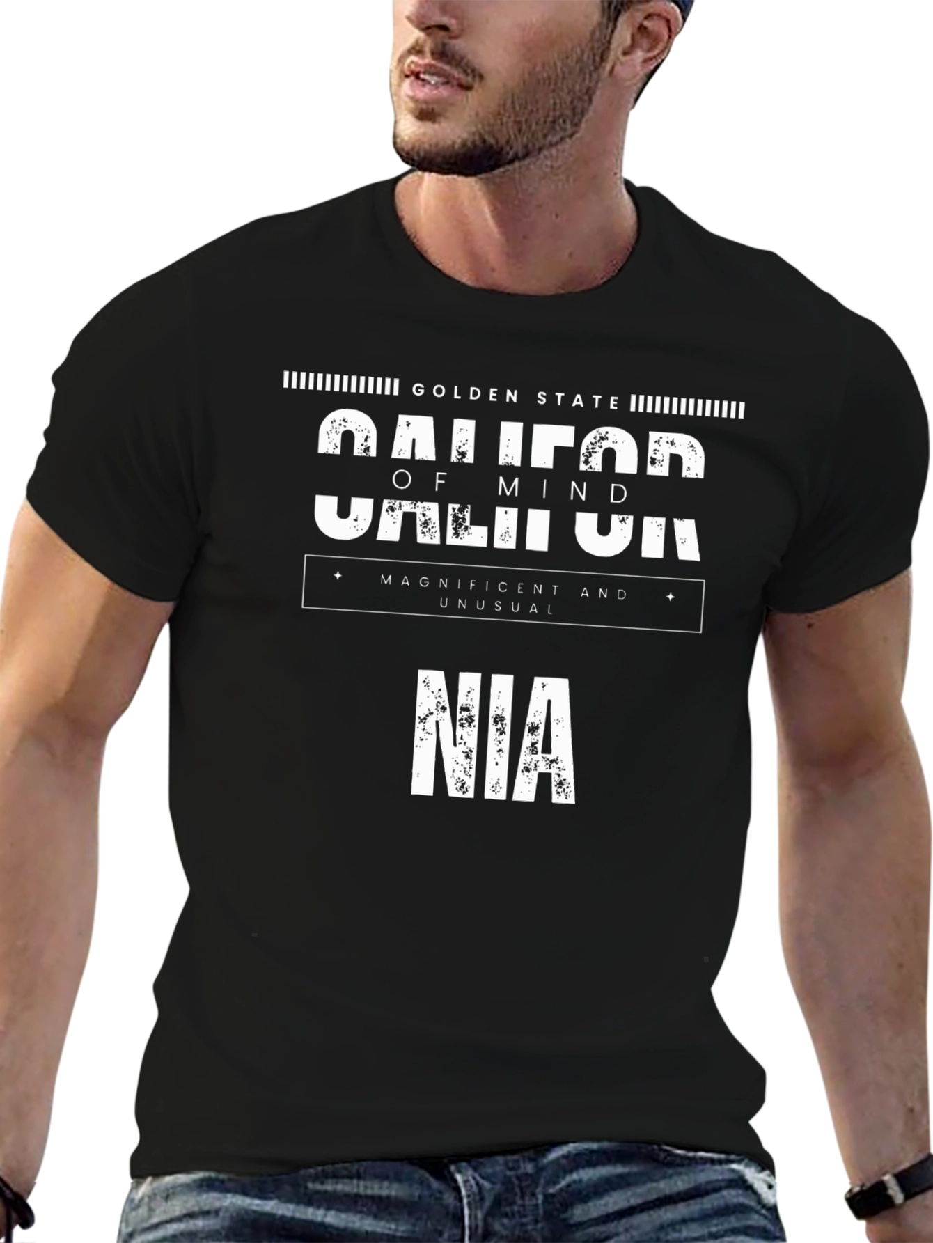 California of Mind NIA Black T-Shirt