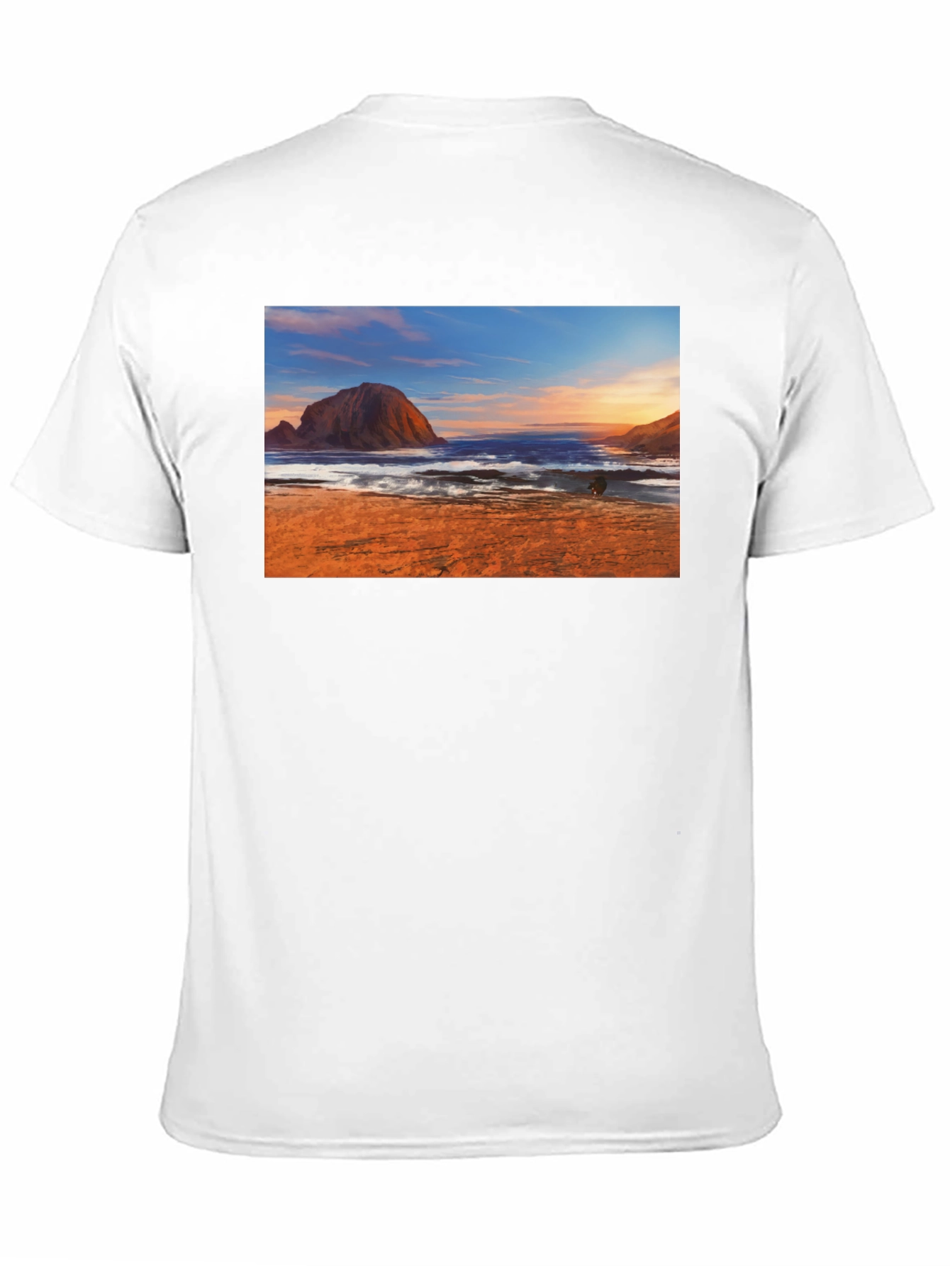 Beachscape Graphic Tee - Black Short Sleeve