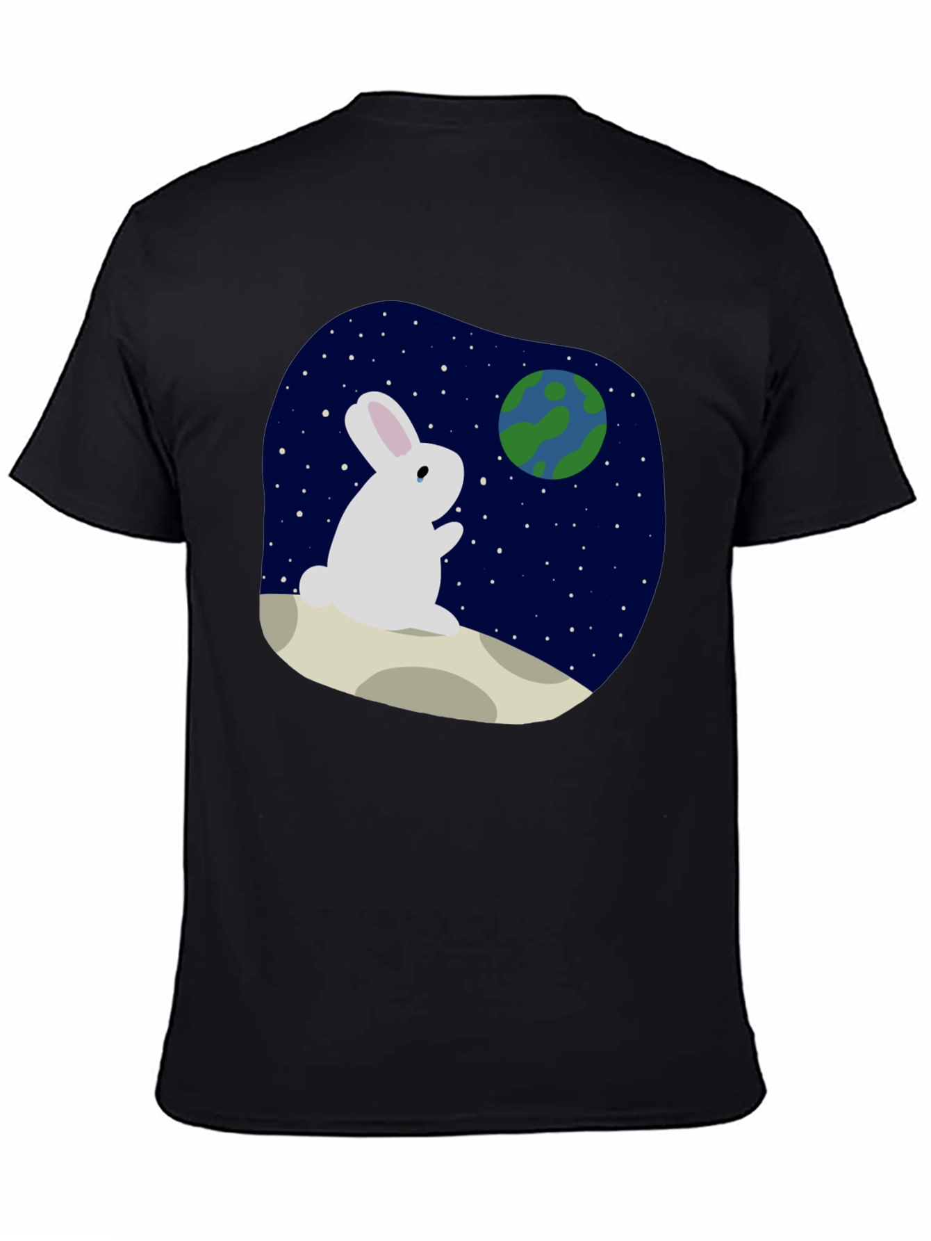 Rabbit on Moon T-Shirt - Space Lover Tee