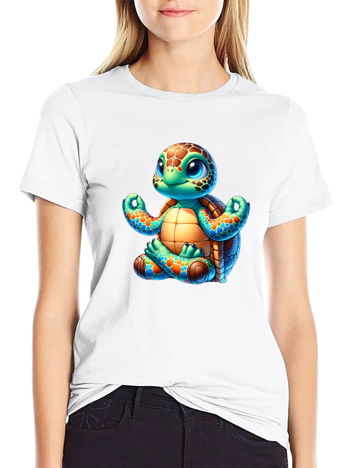 Meditating Turtle Graphic Tee - Yoga Animal Shirt