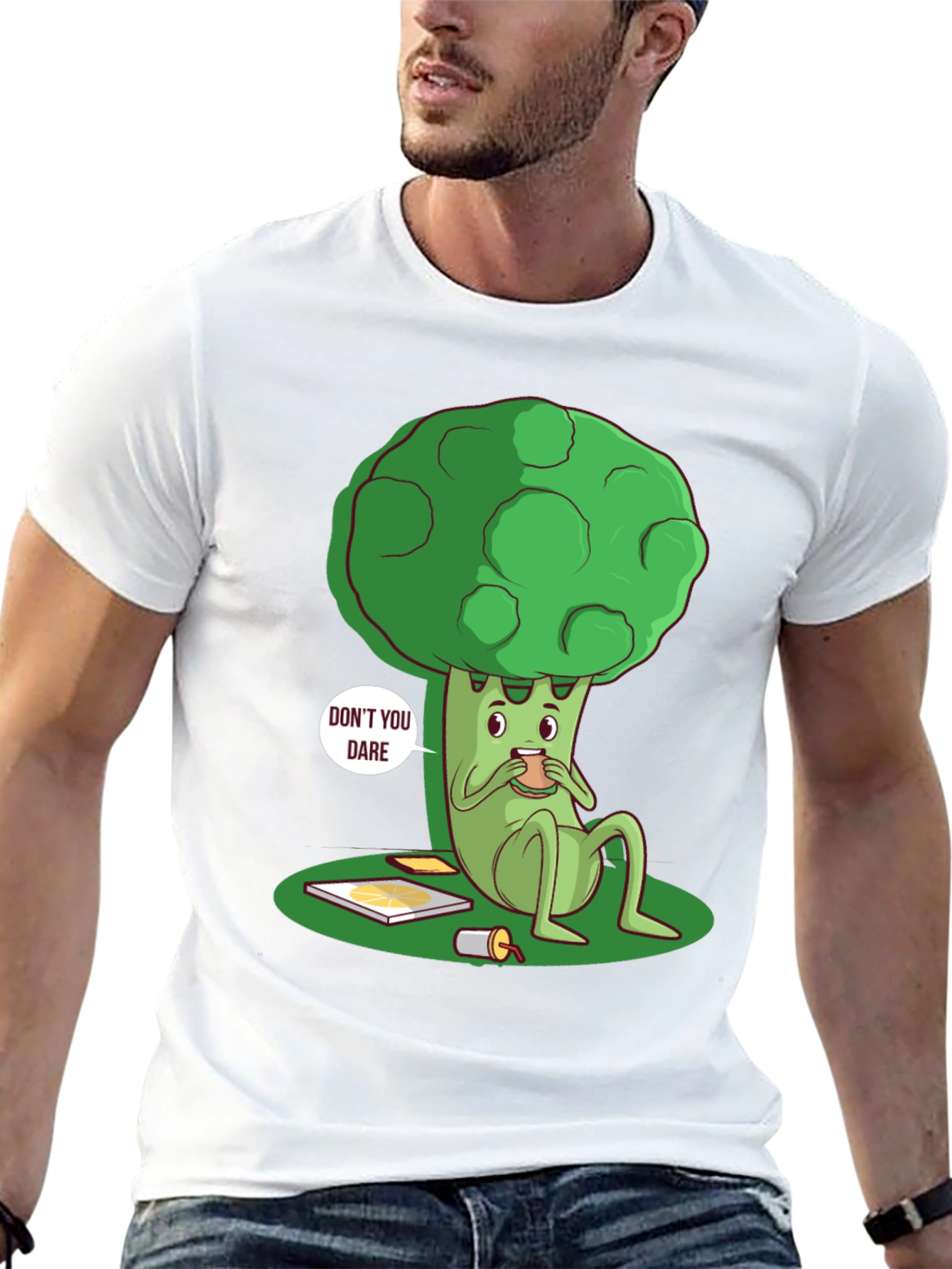 Funny Broccoli T-Shirt - Dont You Dare!