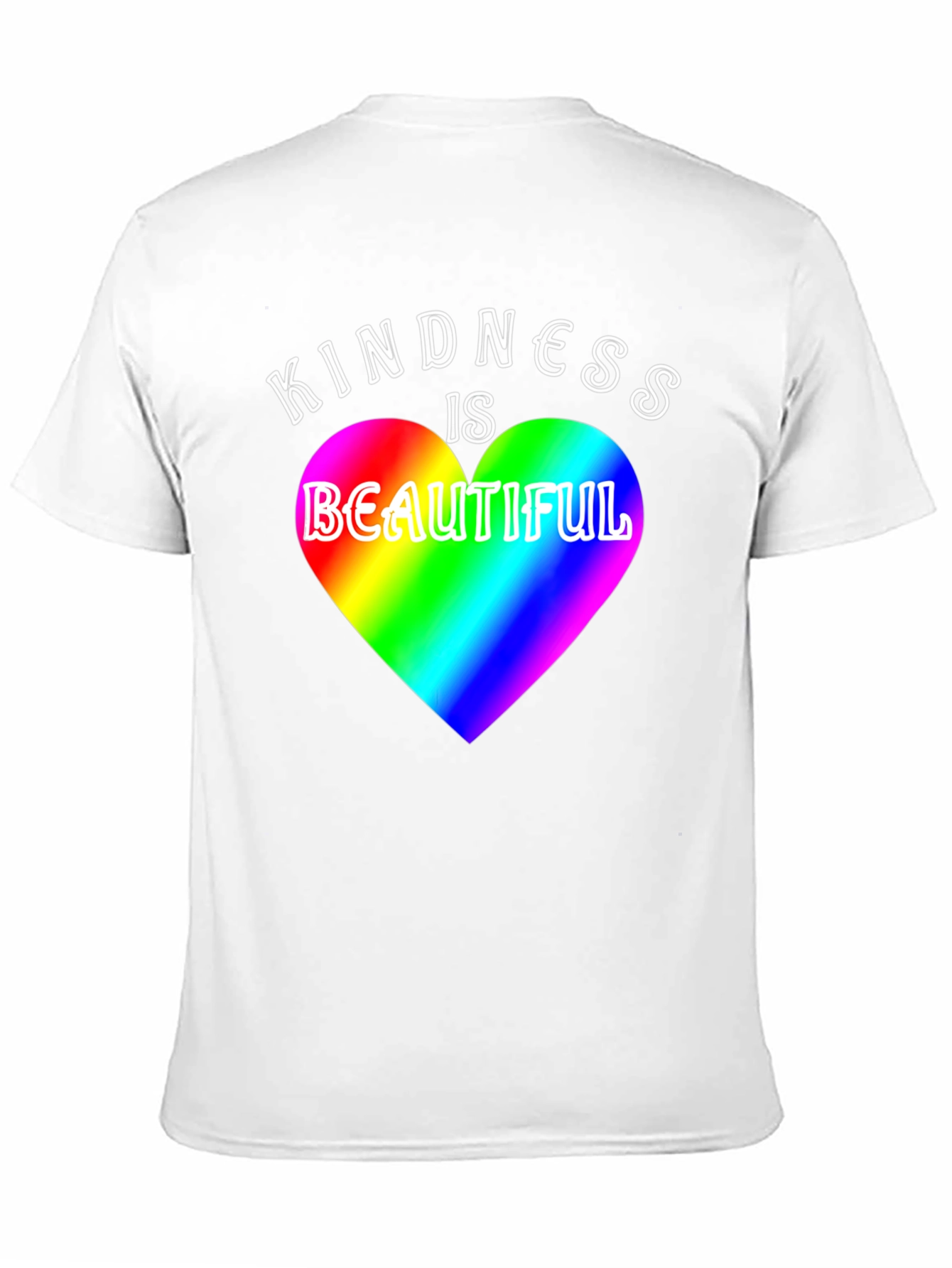 Kindness is Beautiful Rainbow Heart T-Shirt